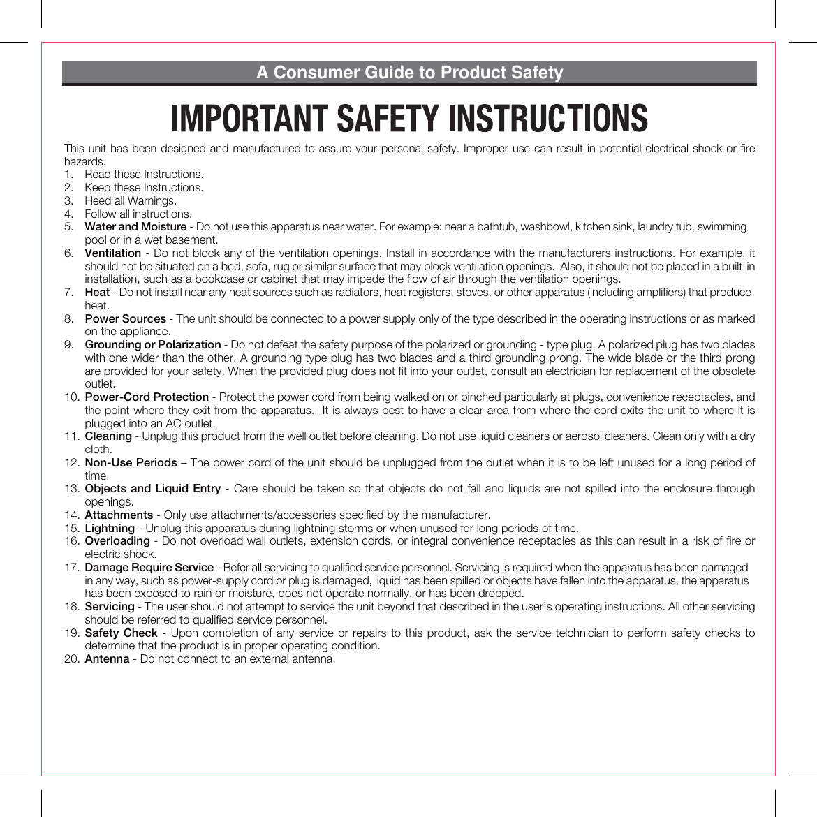 Page 3 of 12 - Ihome Ihome-Ih22-Users-Manual-  Ihome-ih22-users-manual