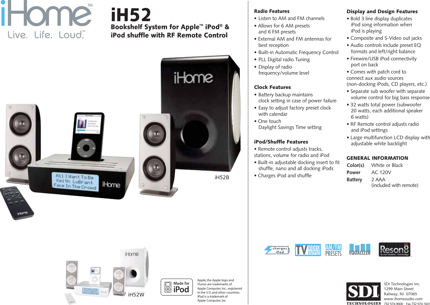 Page 1 of 1 - Ihome Ihome-Ih52B-Users-Manual-  Ihome-ih52b-users-manual