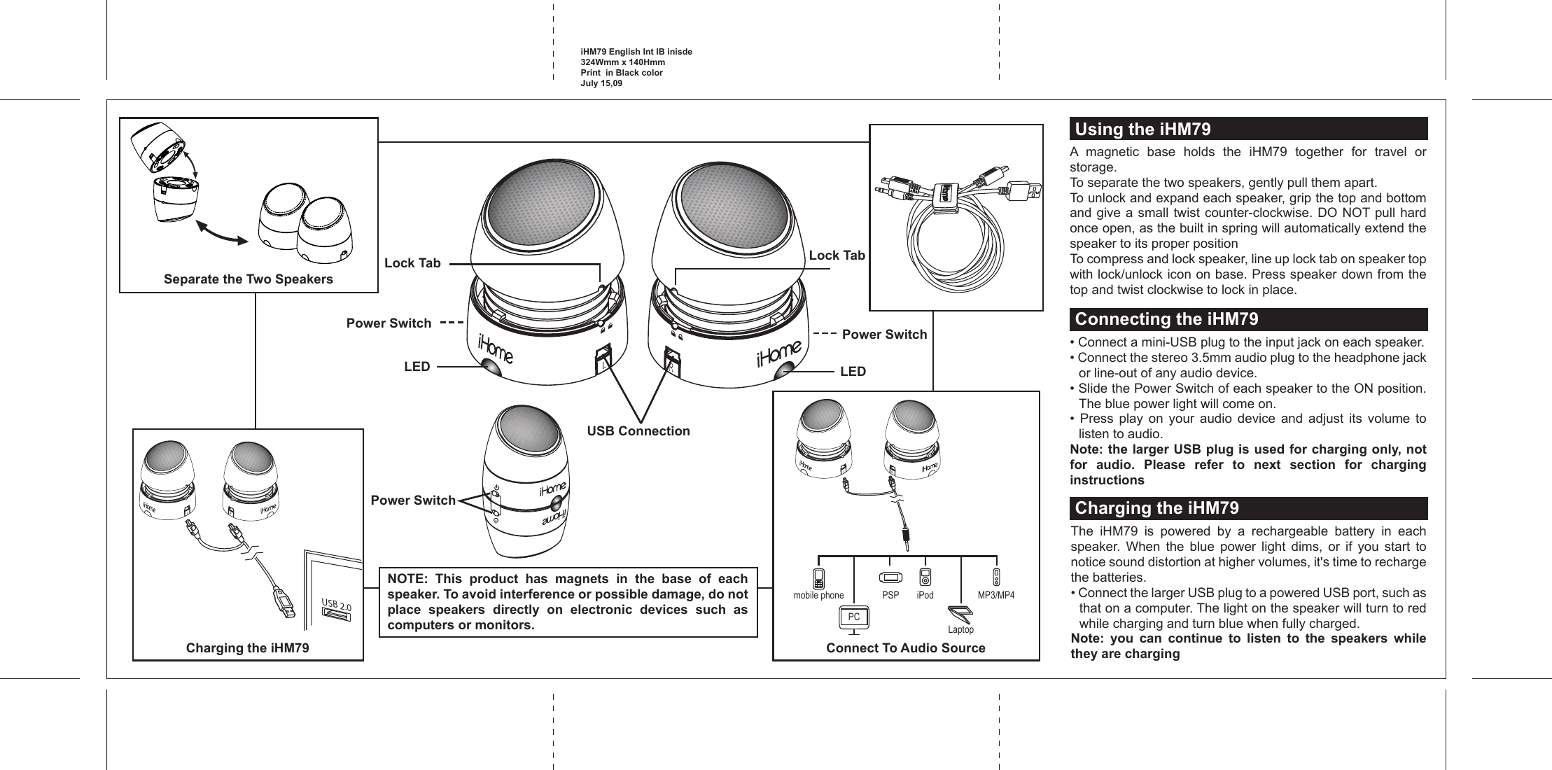 Page 2 of 2 - Ihome Ihome-Ihm79-Users-Manual- IHM79 Eng Int IB 071509  Ihome-ihm79-users-manual
