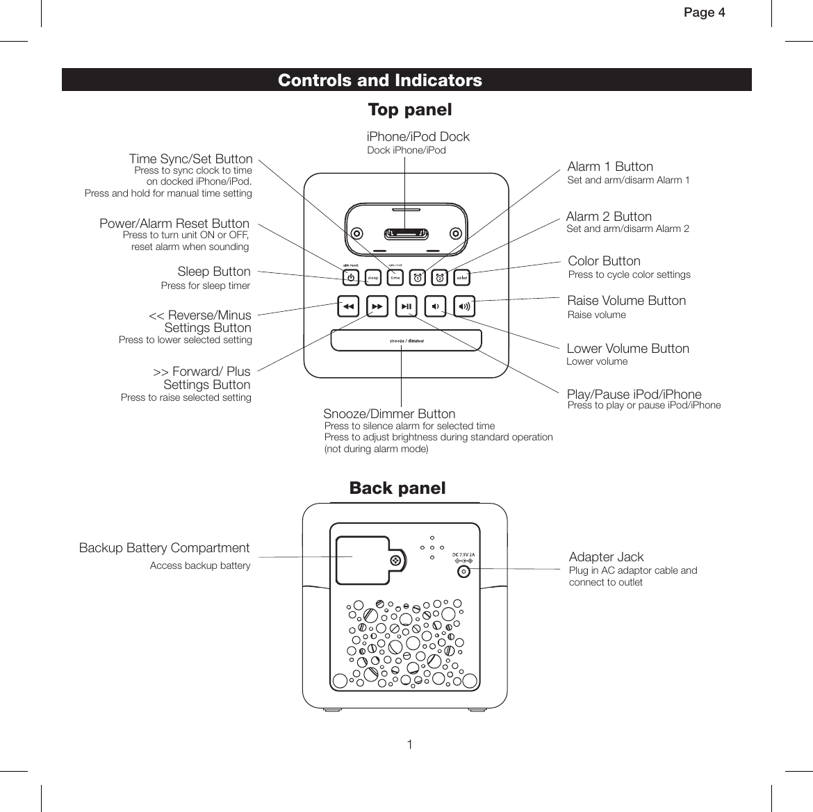Page 4 of 12 - Ihome Ihome-Ip18-Users-Manual-  Ihome-ip18-users-manual
