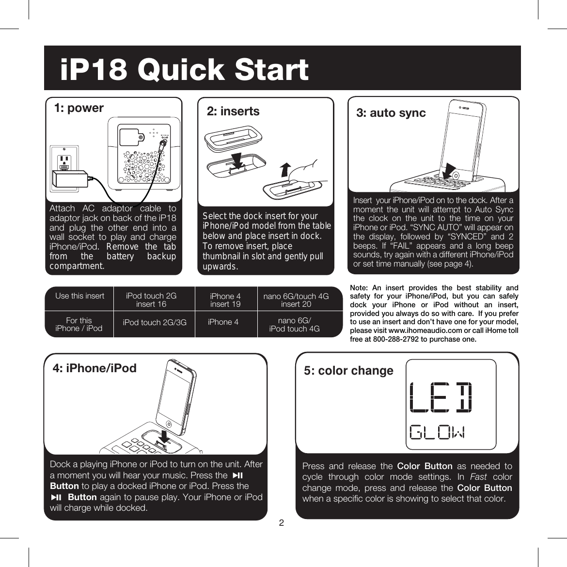 Page 5 of 12 - Ihome Ihome-Ip18-Users-Manual-  Ihome-ip18-users-manual