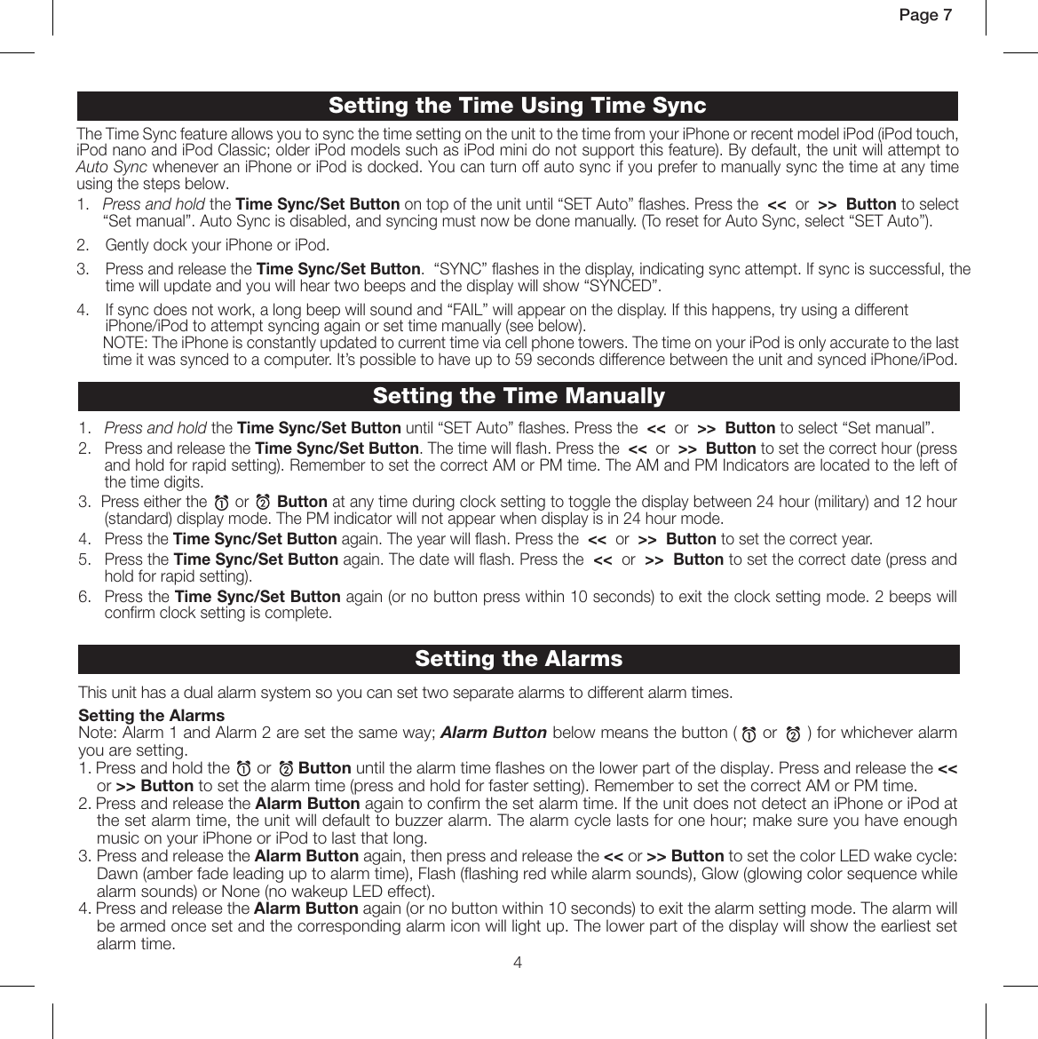 Page 7 of 12 - Ihome Ihome-Ip18-Users-Manual-  Ihome-ip18-users-manual