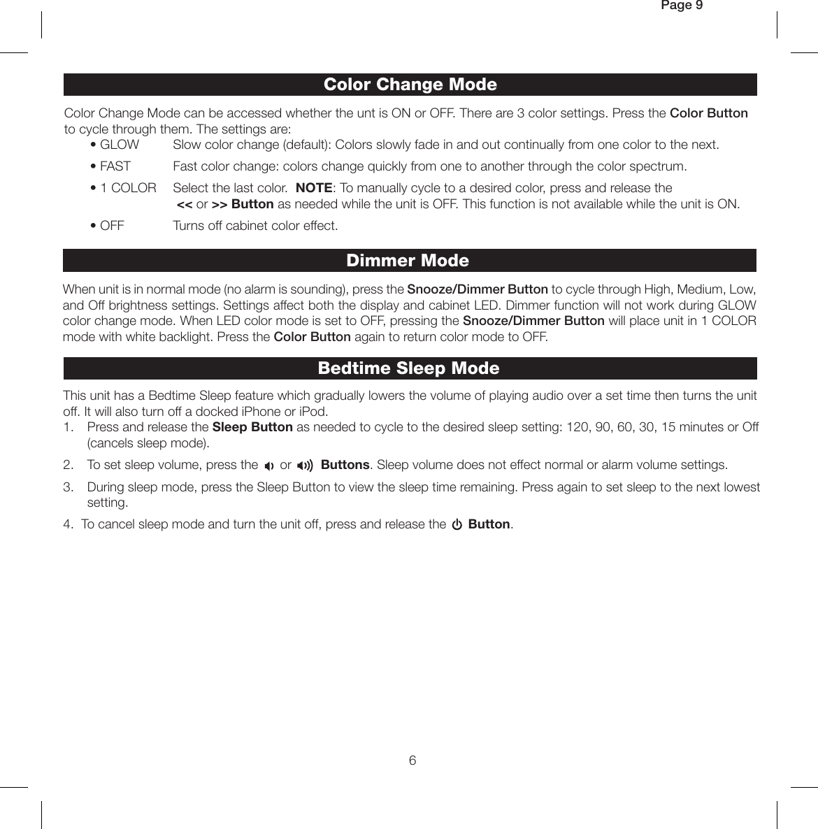 Page 9 of 12 - Ihome Ihome-Ip18-Users-Manual-  Ihome-ip18-users-manual