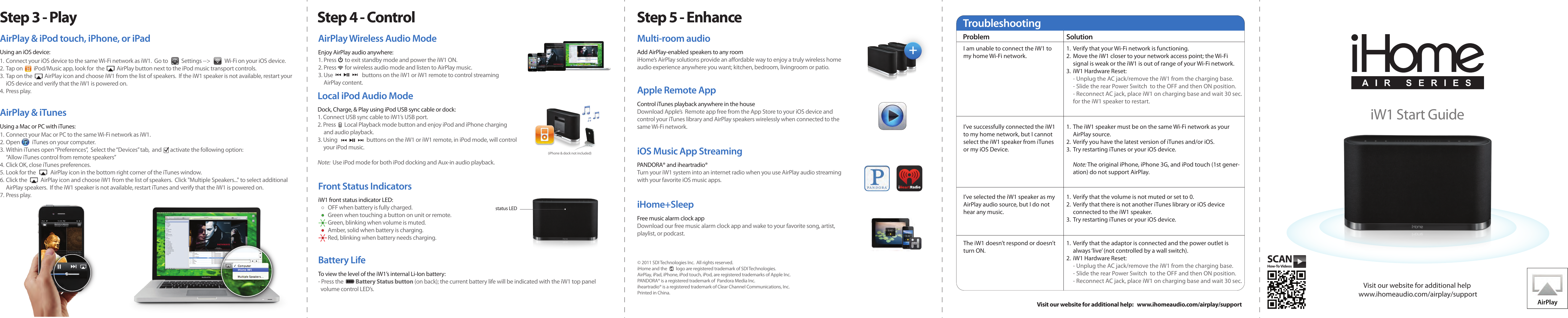 Ihome Iw1 Quick Start Guide