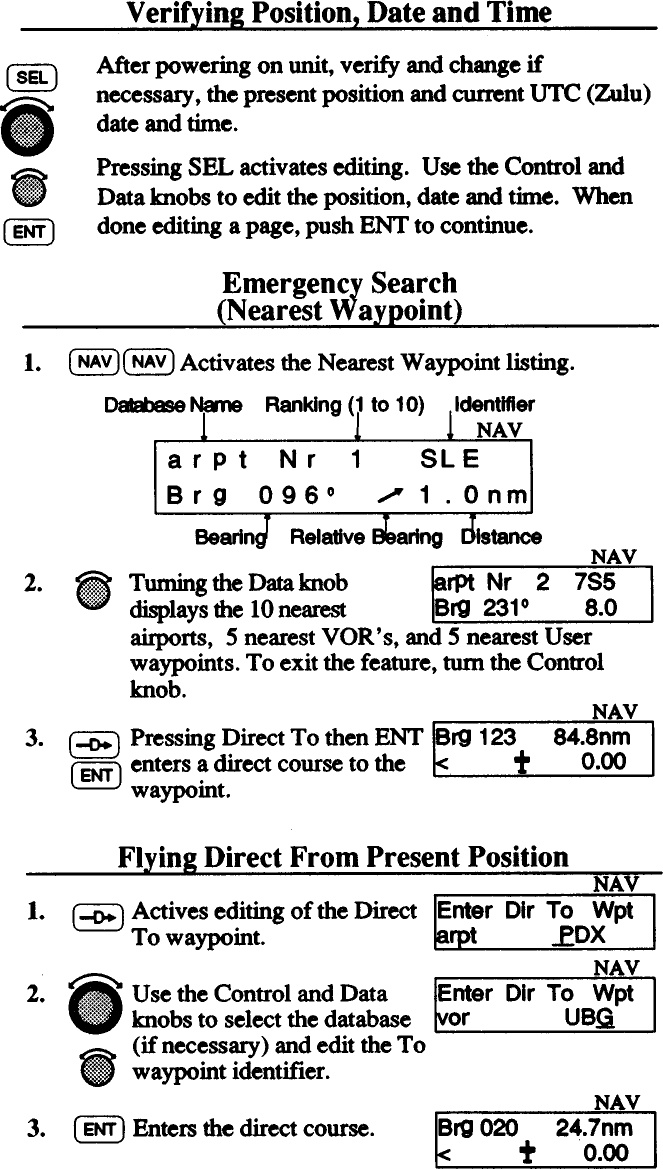 Page 2 of 4 - Ii-Morrow-Inc Ii-Morrow-Inc-Apollo-820-Flybuddy-Gps-820-Users-Manual- Apollo 820 Quick Reference Guide 561-0070  Ii-morrow-inc-apollo-820-flybuddy-gps-820-users-manual