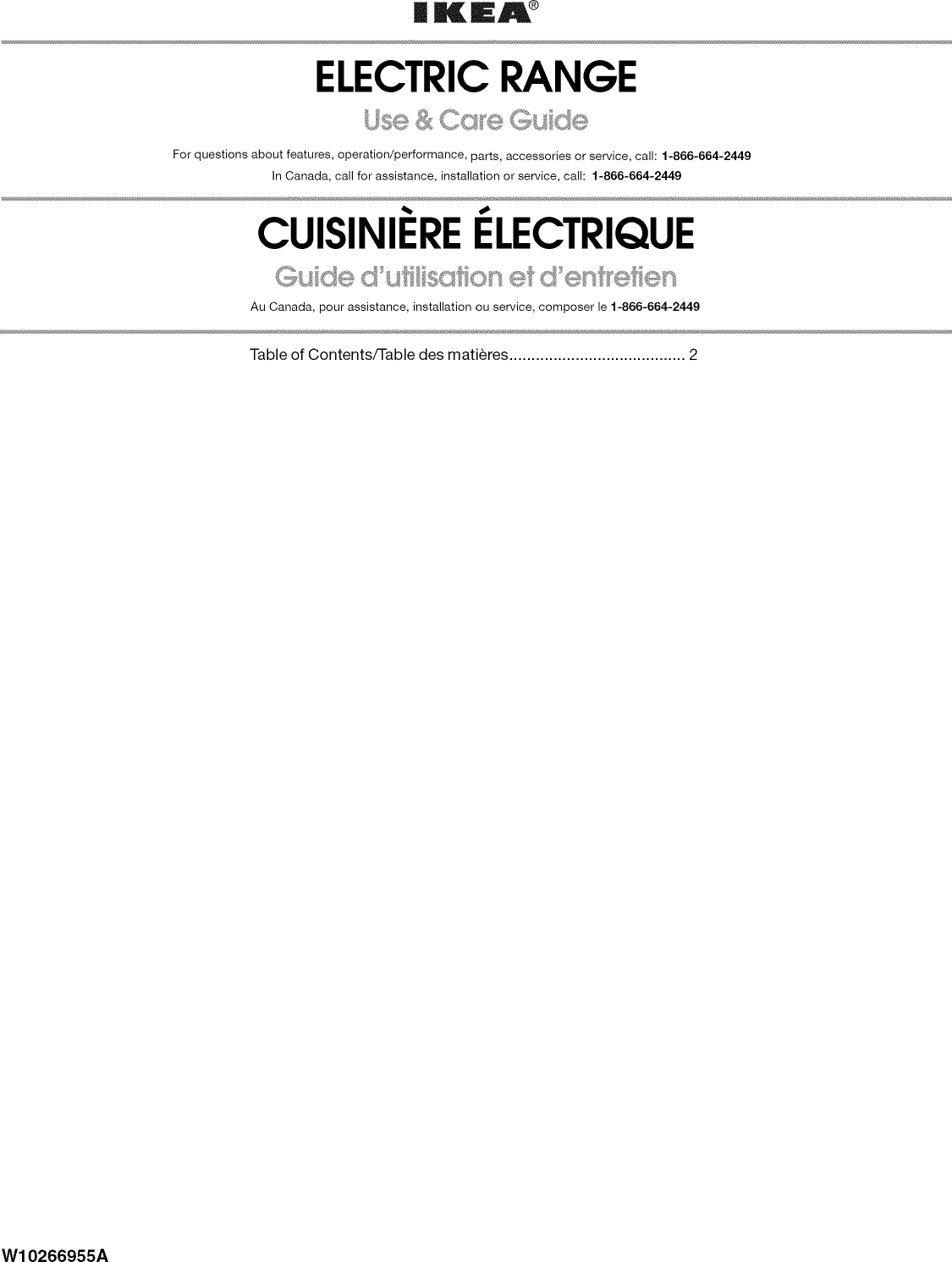 Ikea ISE630WS01 1008285L User Manual 30 IN ELECTRIC RANGE Manuals And