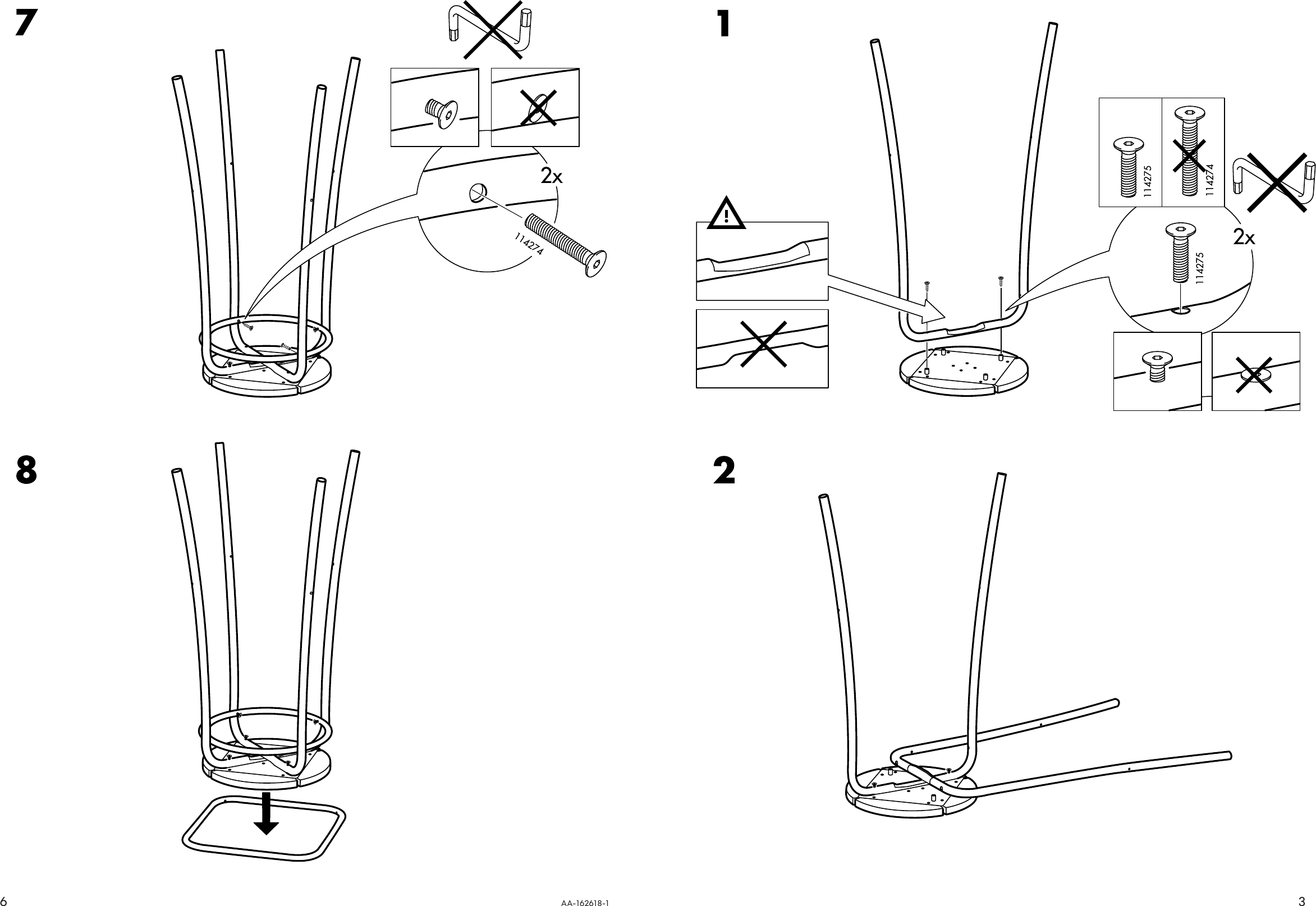 Page 3 of 4 - Ikea Ikea-Agne-Bar-Stool-24-3-4-Assembly-Instruction