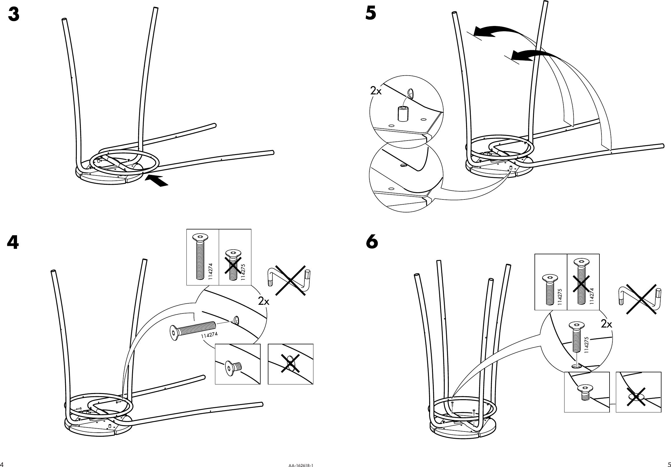 Page 4 of 4 - Ikea Ikea-Agne-Bar-Stool-24-3-4-Assembly-Instruction