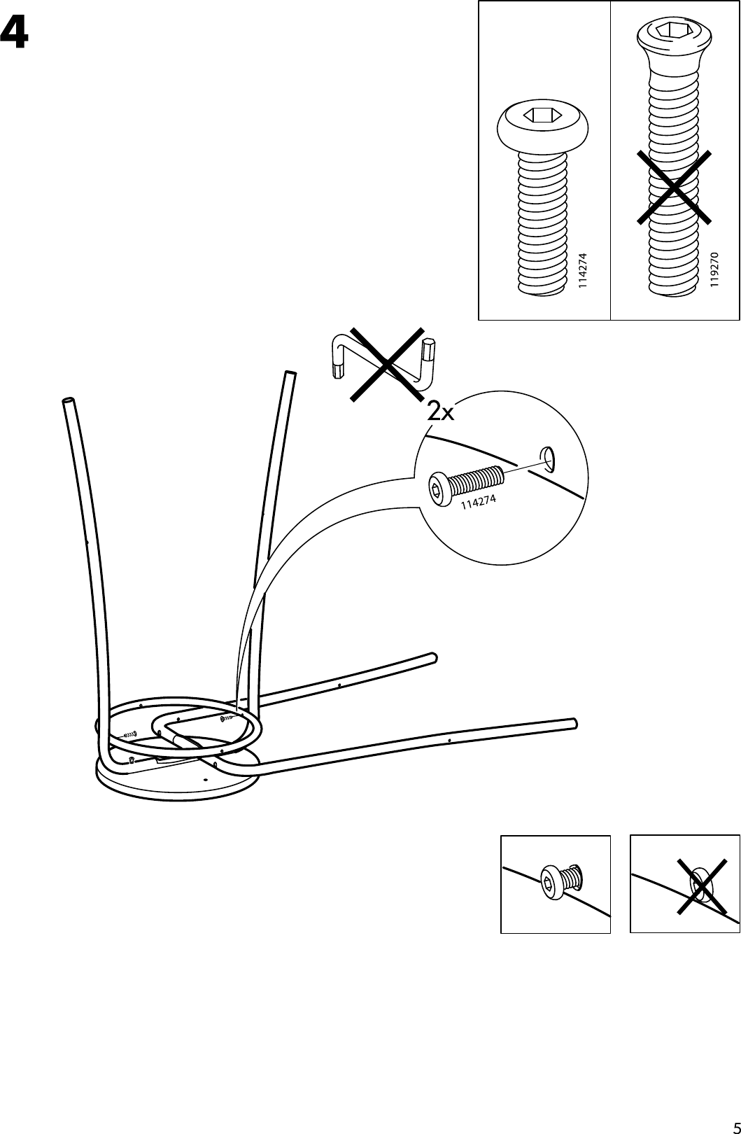 Page 5 of 8 - Ikea Ikea-Agne-Barstool-29-Assembly-Instruction