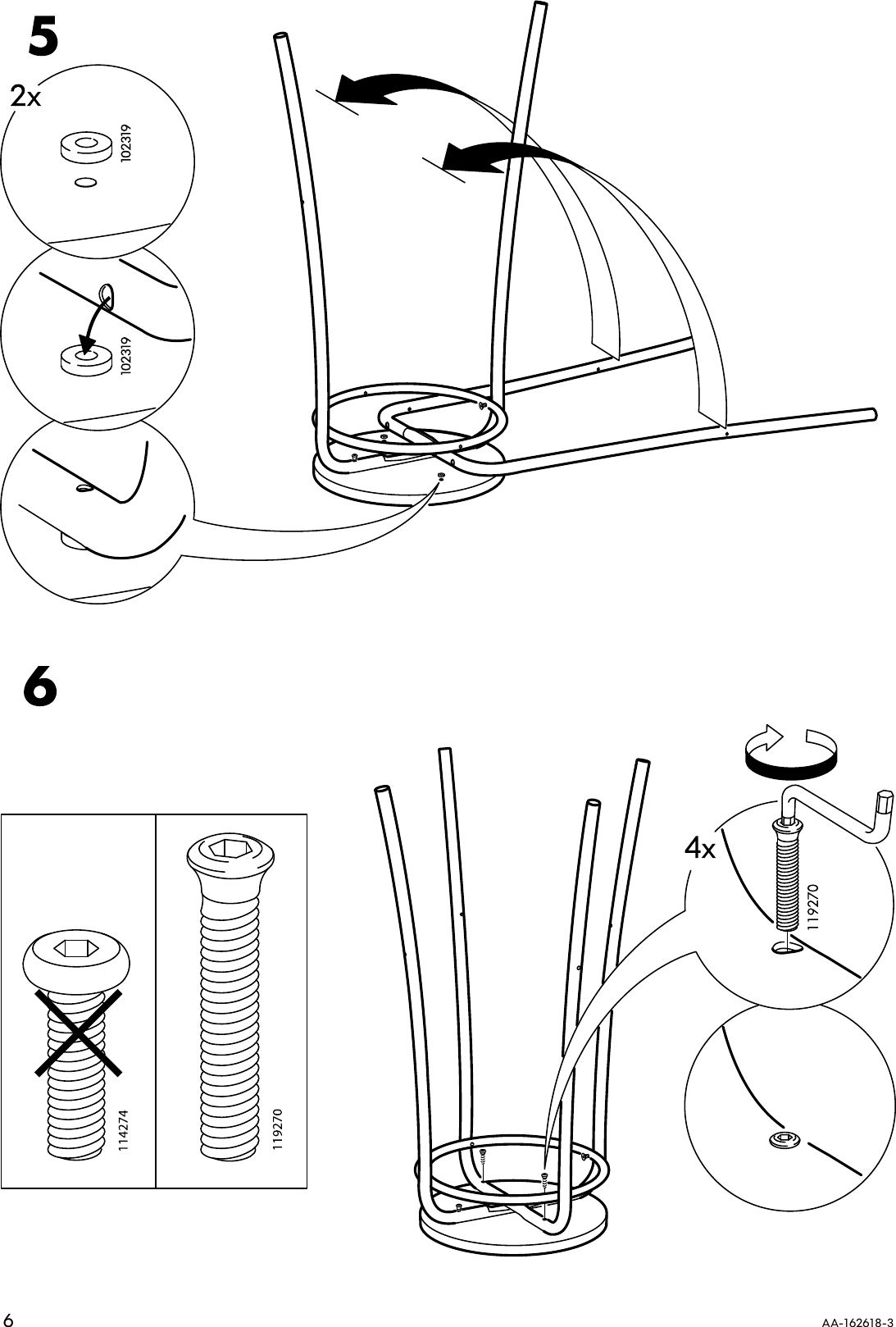 Page 6 of 8 - Ikea Ikea-Agne-Barstool-29-Assembly-Instruction