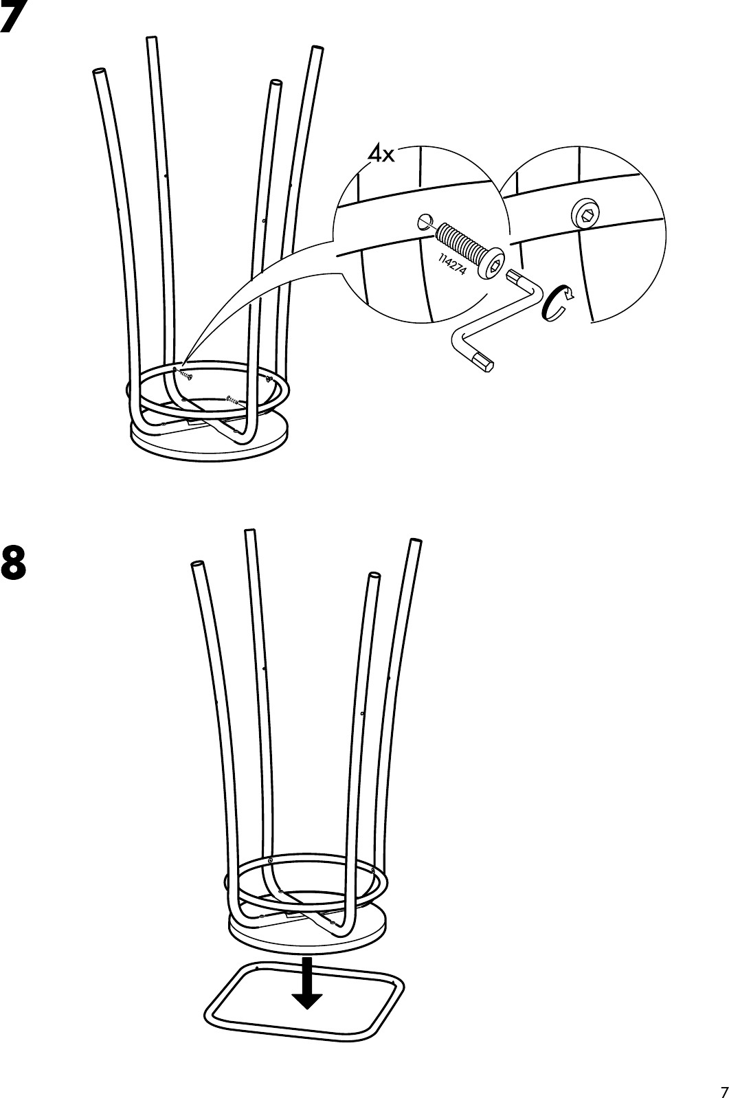 Page 7 of 8 - Ikea Ikea-Agne-Barstool-29-Assembly-Instruction