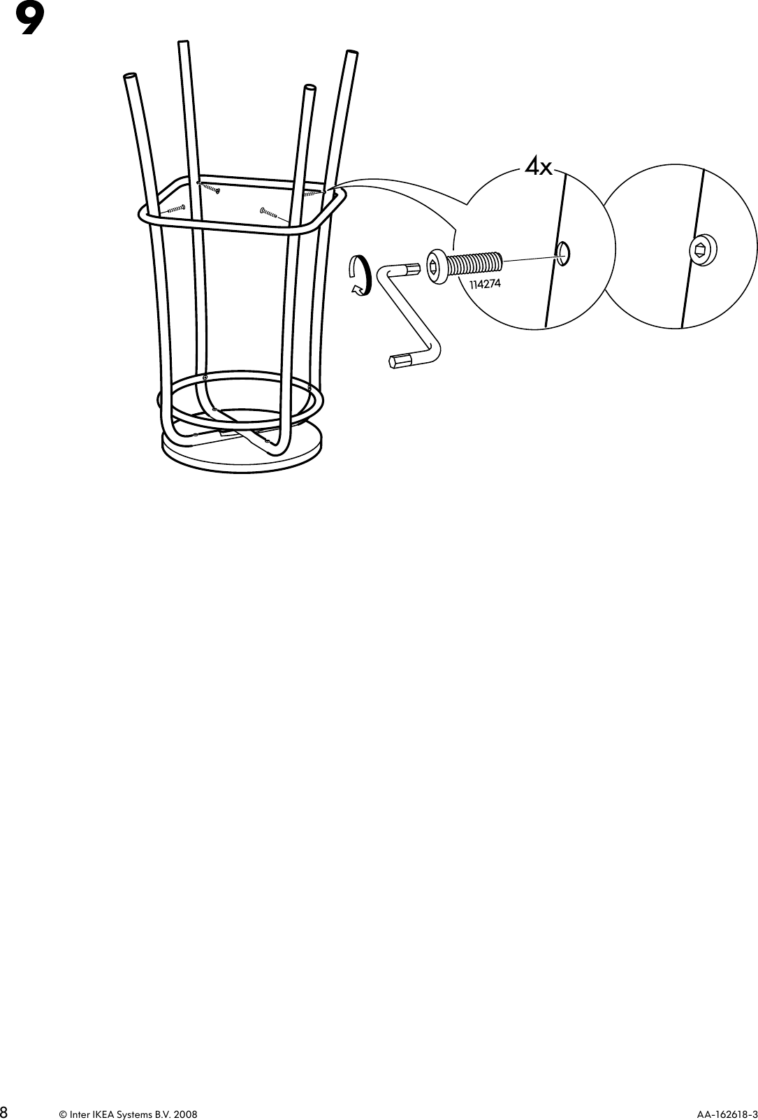 Page 8 of 8 - Ikea Ikea-Agne-Barstool-29-Assembly-Instruction