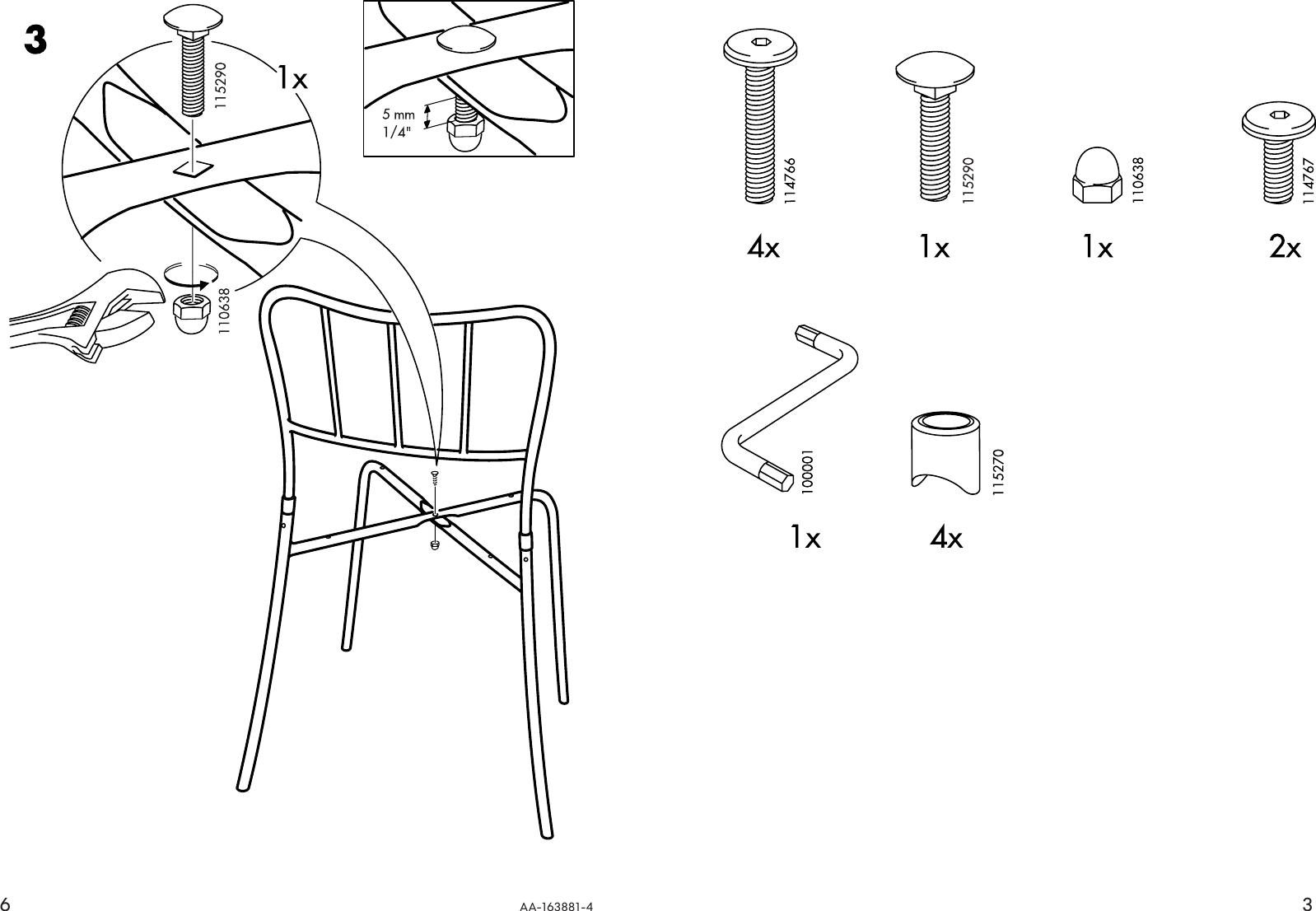 Page 3 of 4 - Ikea Ikea-Agne-Chair-Anti-Blk-Assembly-Instruction