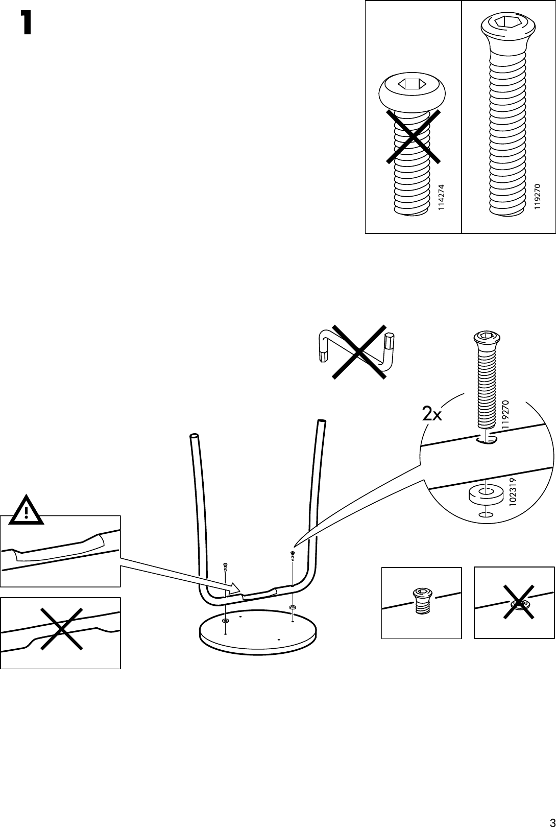 Page 3 of 8 - Ikea Ikea-Agne-Stool-Assembly-Instruction