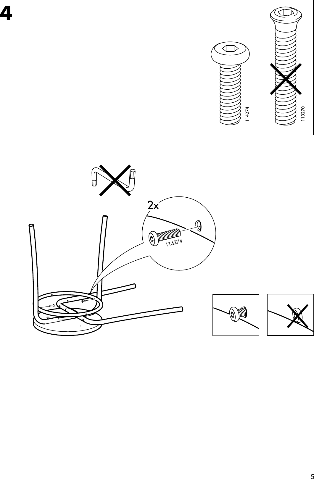 Page 5 of 8 - Ikea Ikea-Agne-Stool-Assembly-Instruction