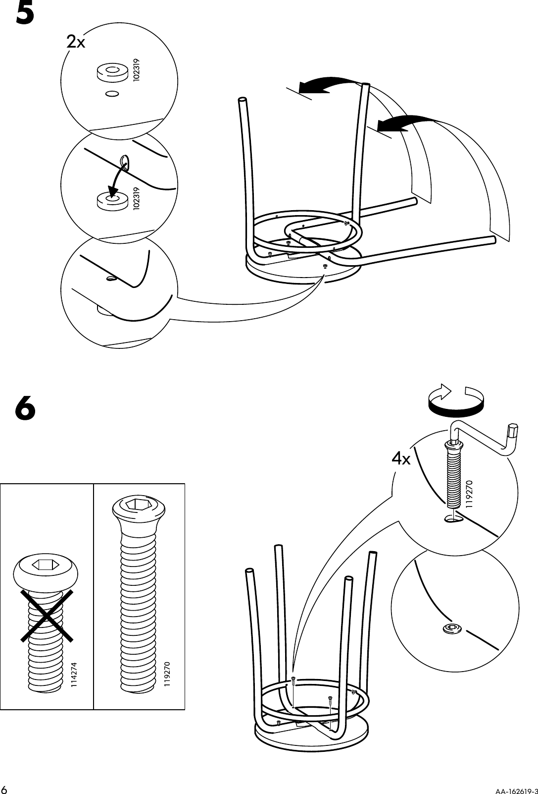 Page 6 of 8 - Ikea Ikea-Agne-Stool-Assembly-Instruction