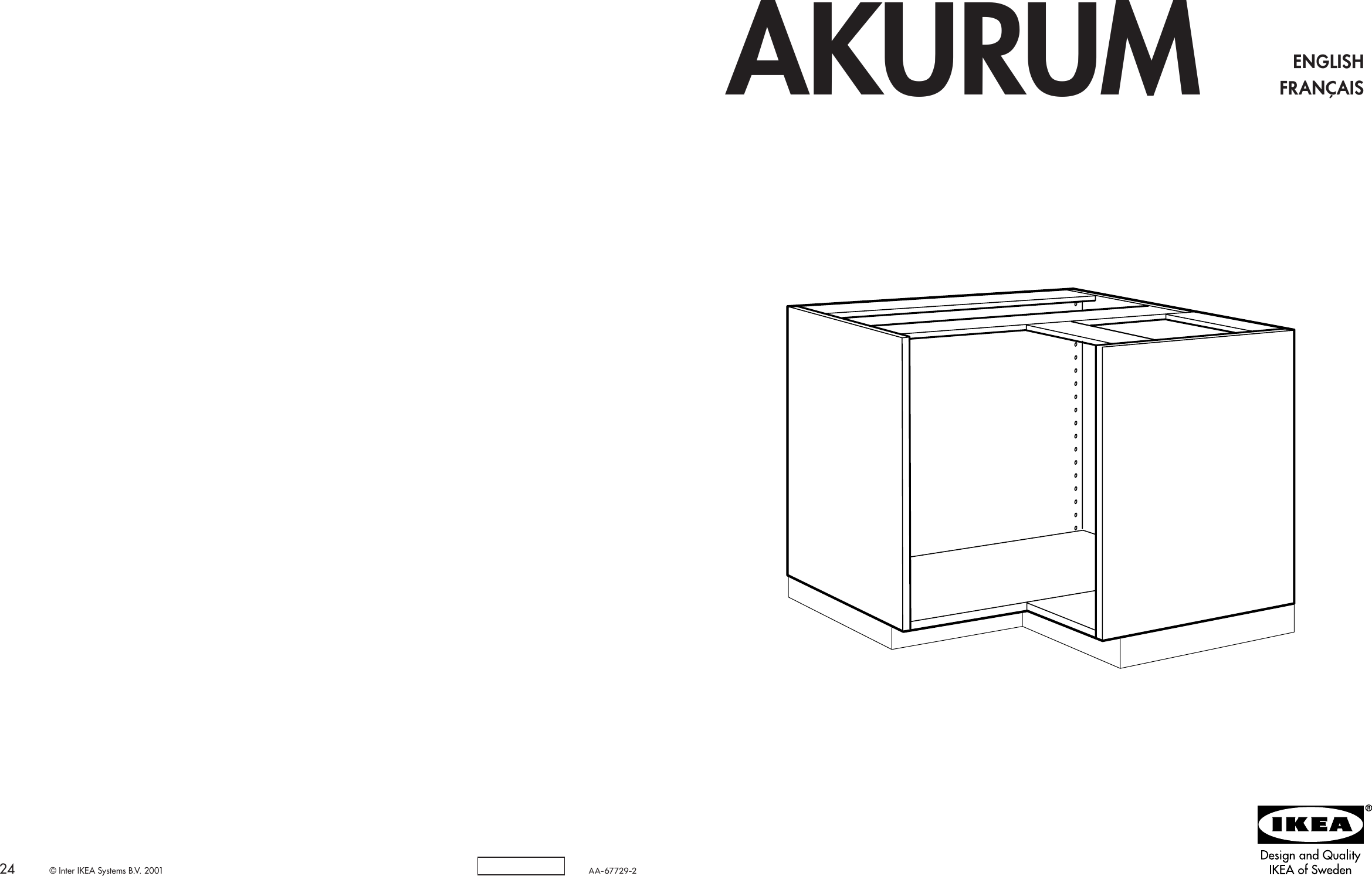Ikea Akurum Base Corner Cab Assembly Instruction 4