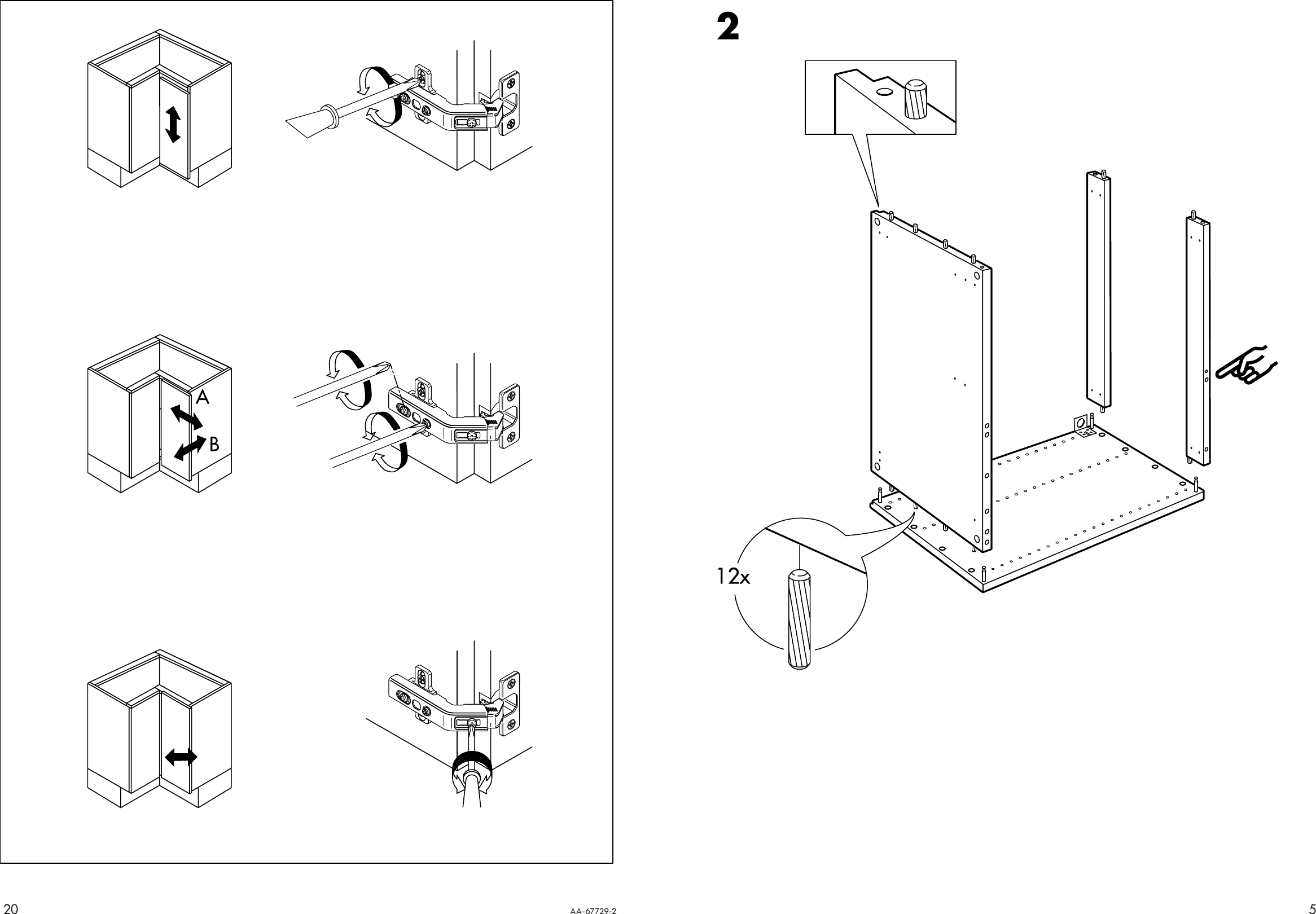 Ikea Akurum Base Corner Cab Assembly Instruction 4