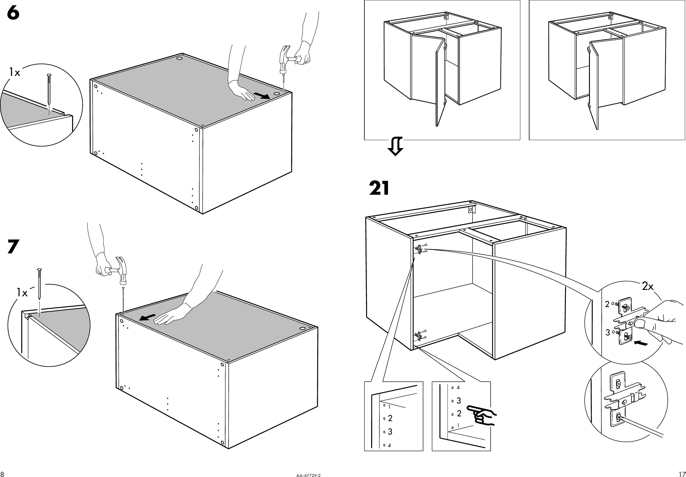 Ikea Akurum Base Corner Cab Assembly Instruction 4