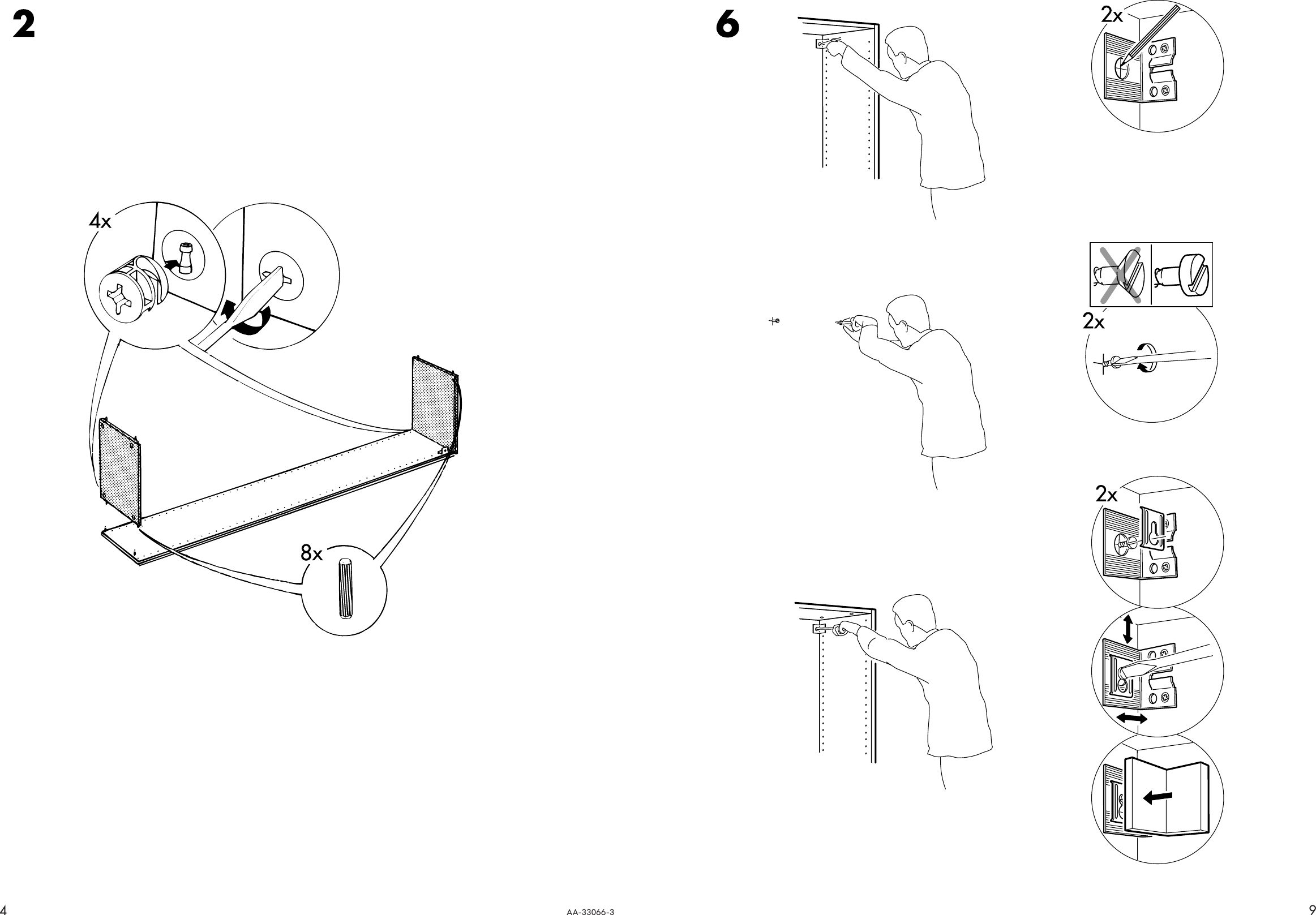 Ikea Akurum High Cabinet Frame Assembly Instruction 5