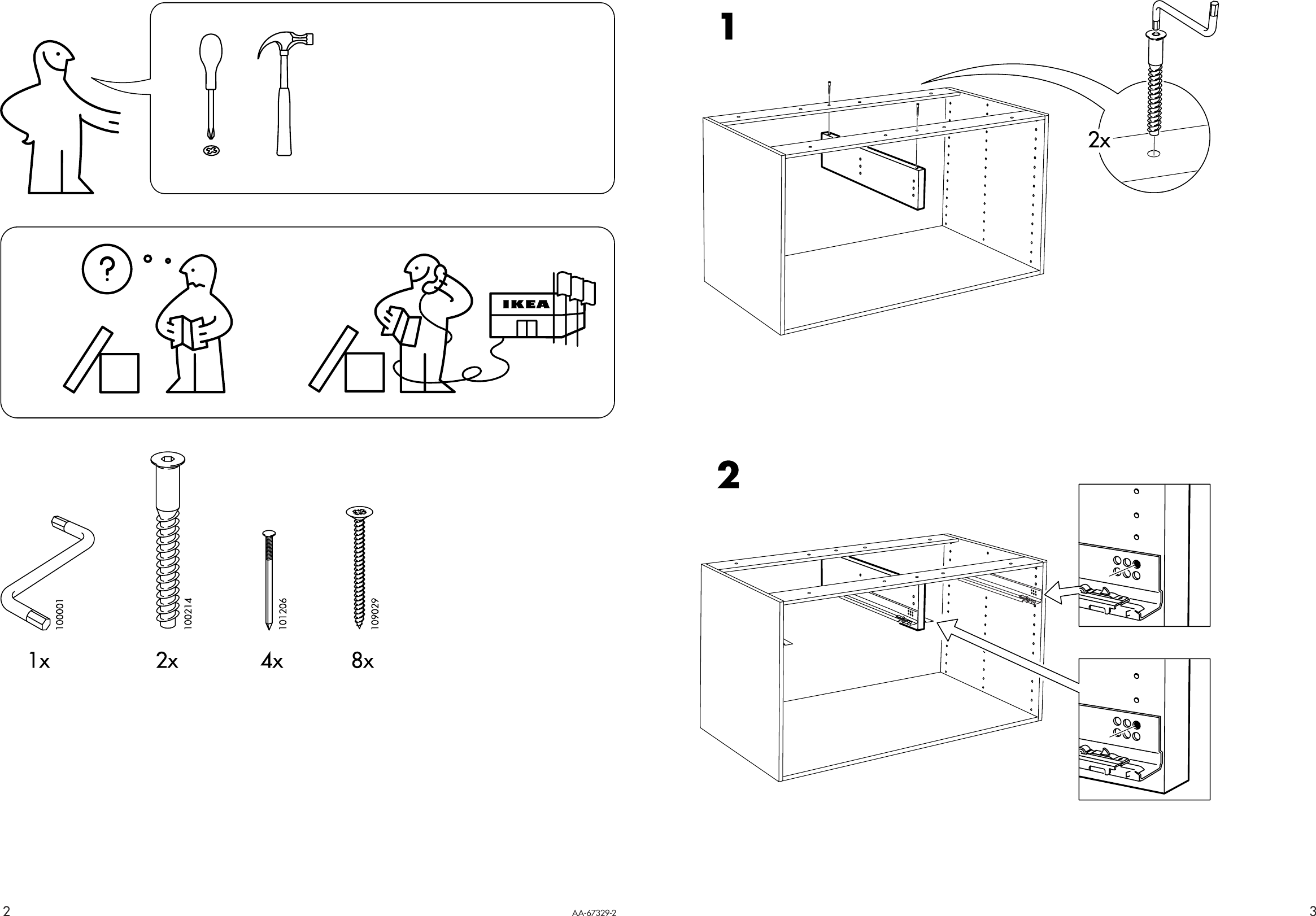 Page 2 of 2 - Ikea Ikea-Akurum-Partition-Drawer-30-36-Assembly-Instruction-2  Ikea-akurum-partition-drawer-30-36-assembly-instruction