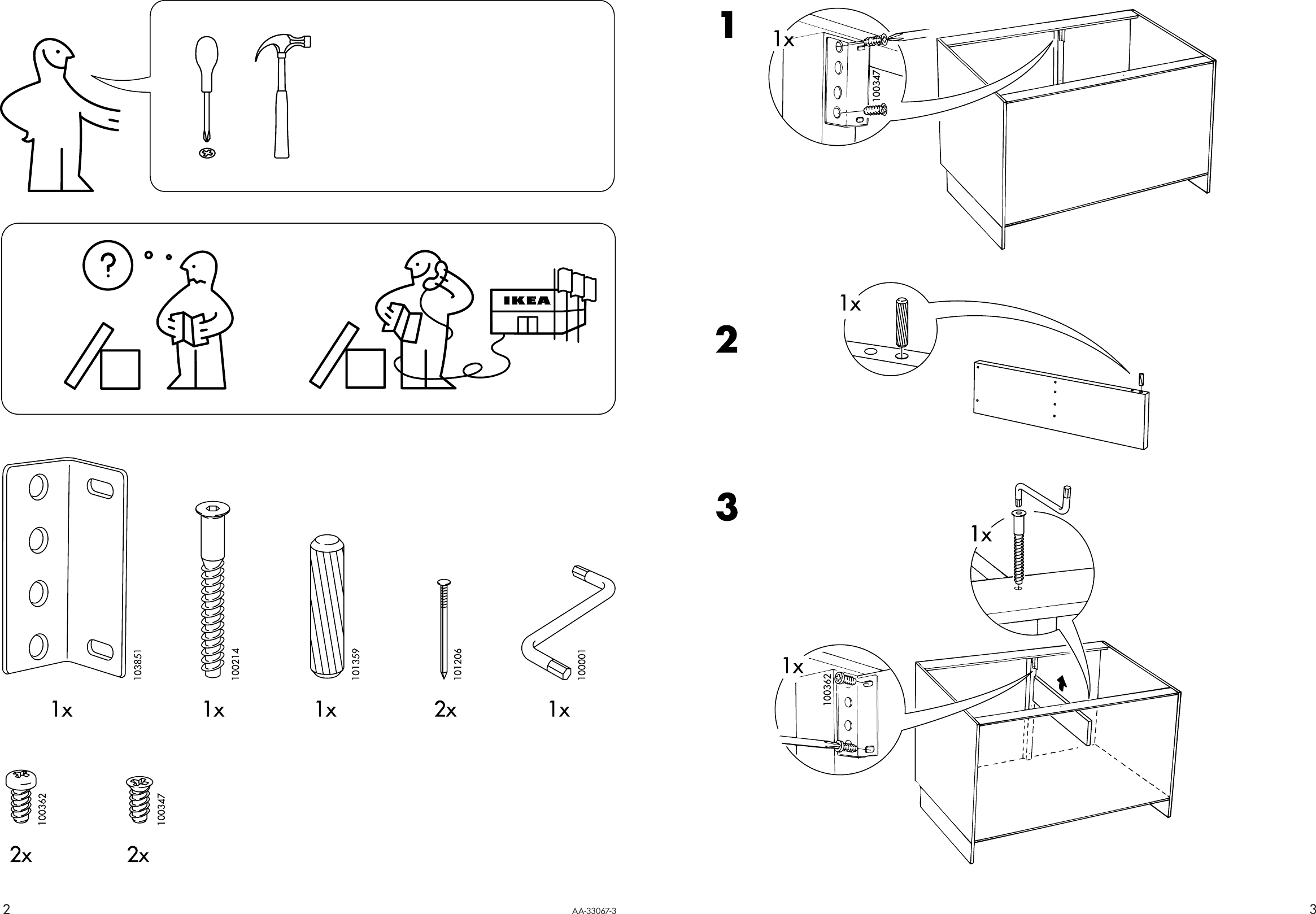 Page 2 of 2 - Ikea Ikea-Akurum-Partition-Drawer-49-Assembly-Instruction