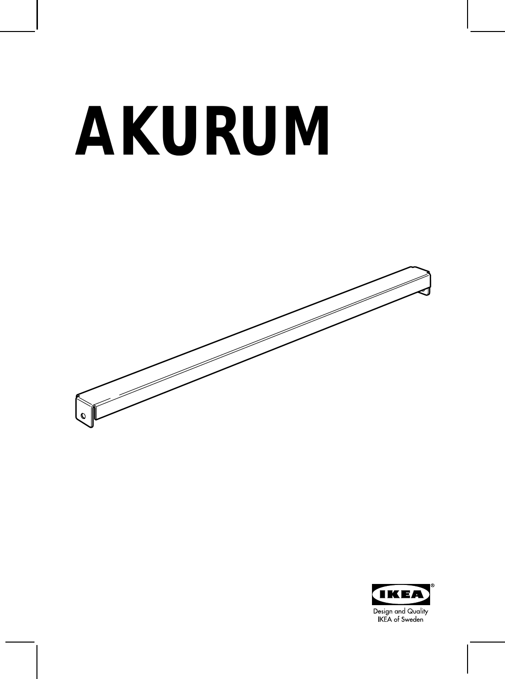 Ikea Akurum Rail For Partition 30 Gry Na Assembly Instruction