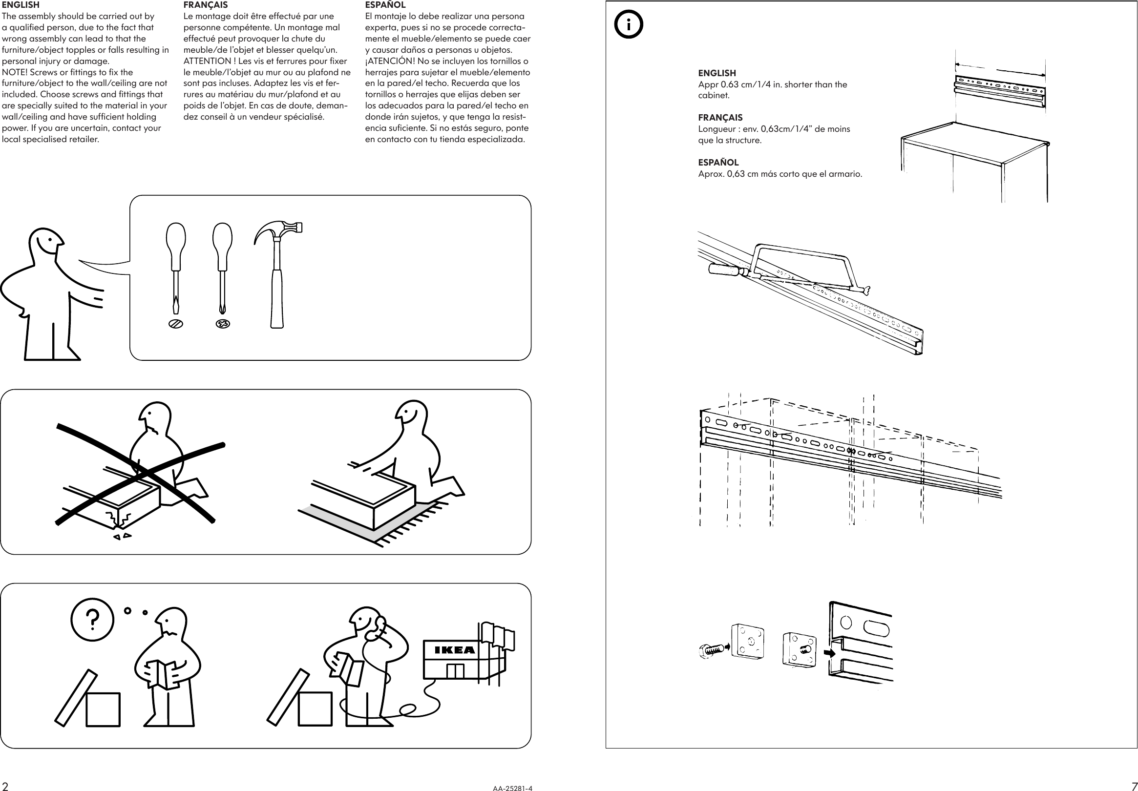 Page 2 of 4 - Ikea Ikea-Akurum-Wall-Cabinet-Frame-Assembly-Instruction-2  Ikea-akurum-wall-cabinet-frame-assembly-instruction