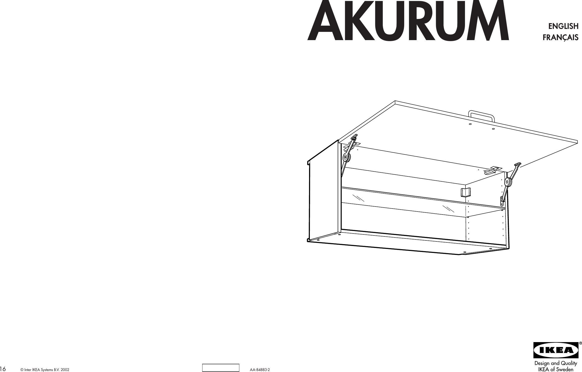 Ikea Akurum Wall Cabinet Frame Horizontal 30x15 Assembly Instruction 2