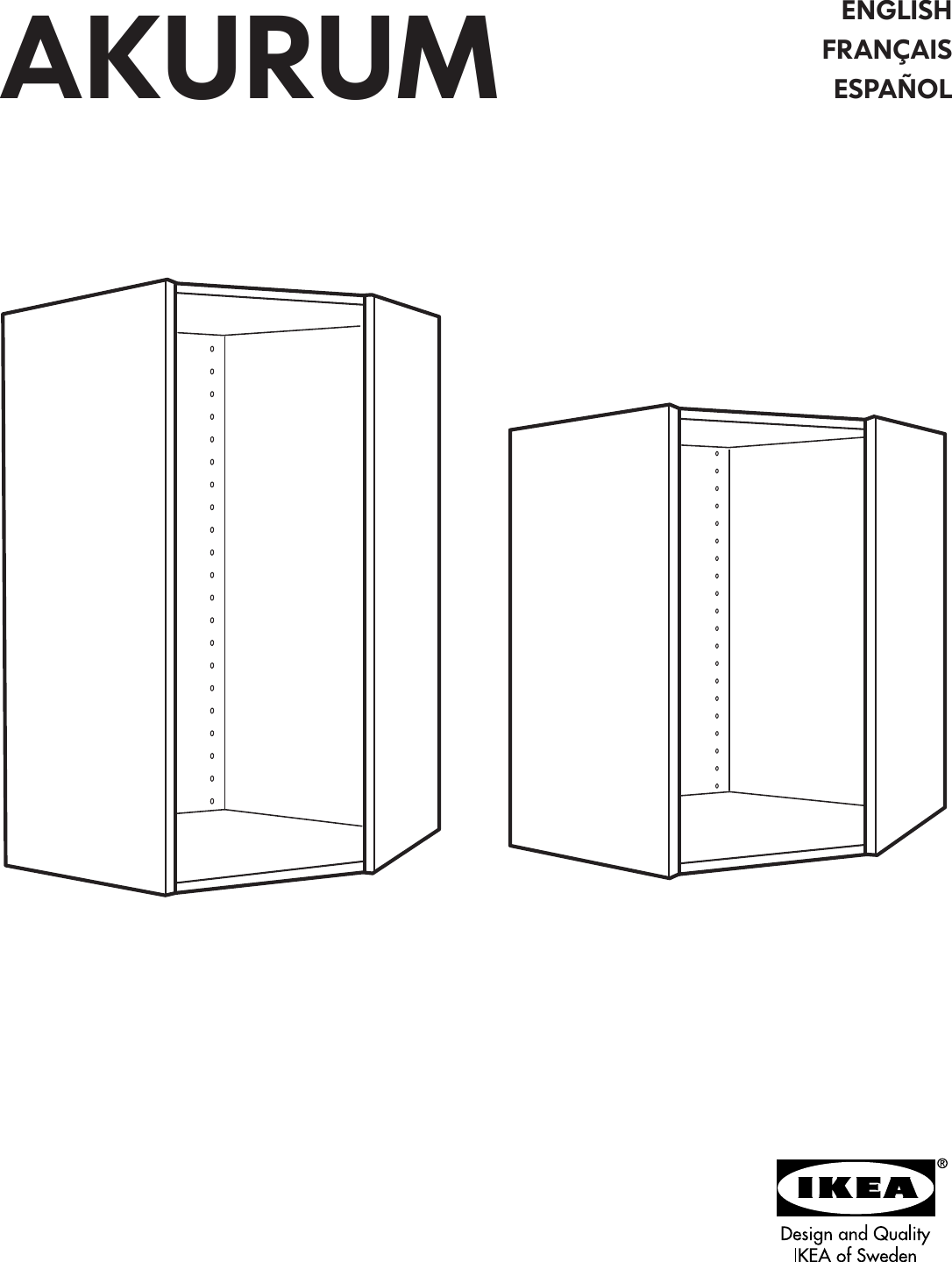 Ikea Akurum Wall Corner Assembly Instruction