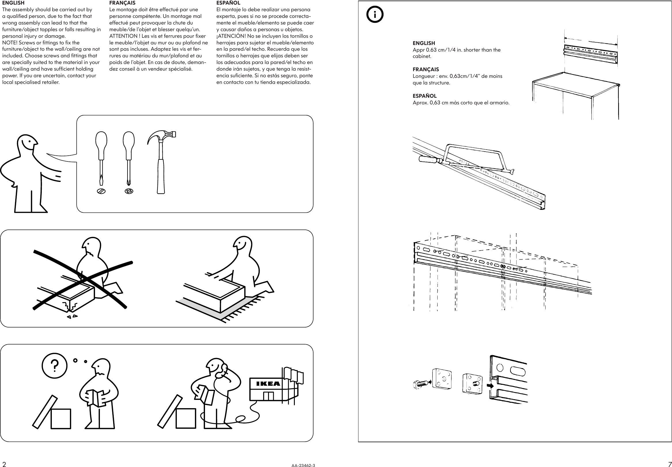Page 2 of 4 - Ikea Ikea-Akurum-Wall-Top-Cabinet-Frame-Assembly-Instruction-3  Ikea-akurum-wall-top-cabinet-frame-assembly-instruction