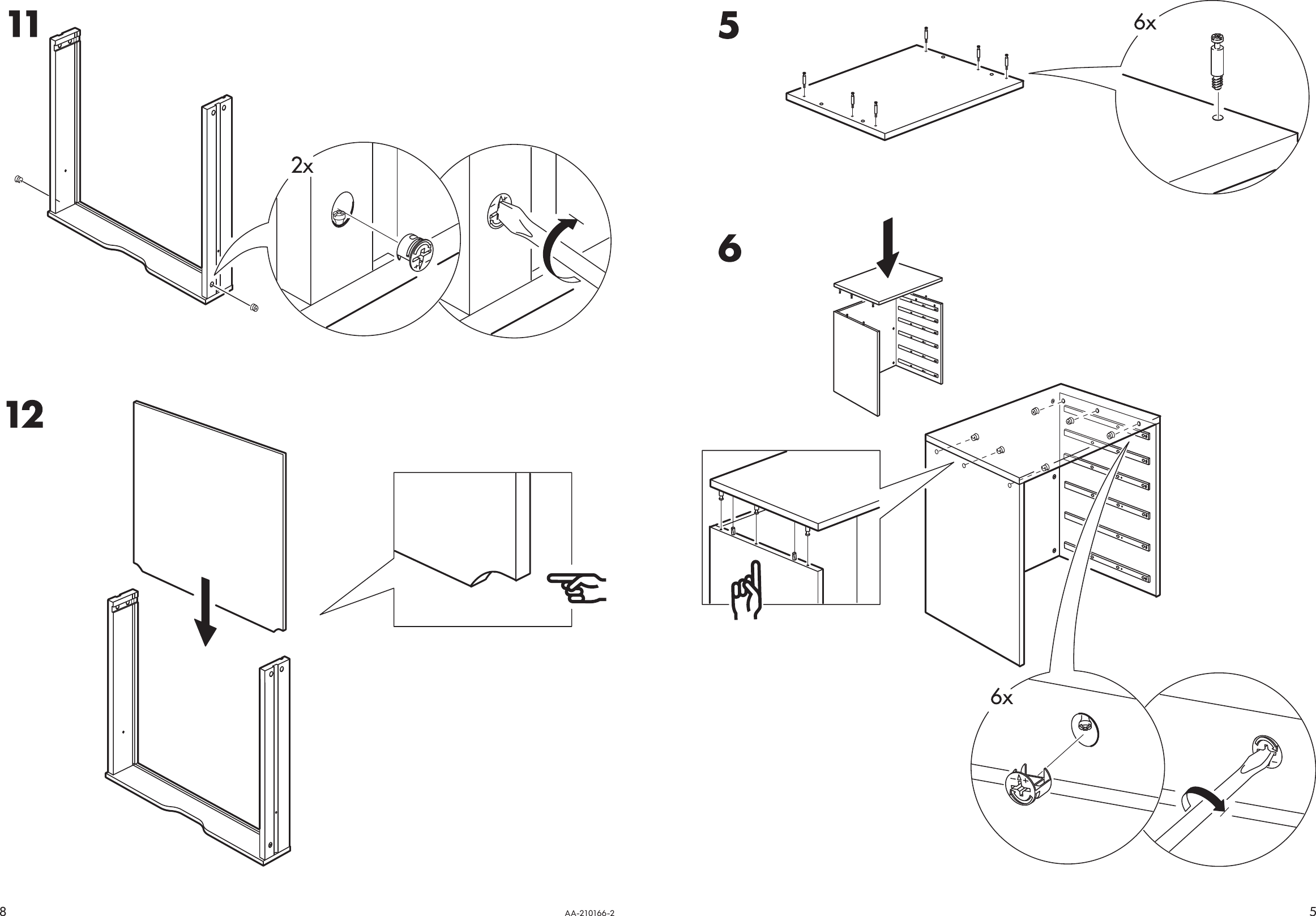 Page 5 of 6 - Ikea Ikea-Alex-Drawer-Unit-Casters-Wht-Assembly-Instruction