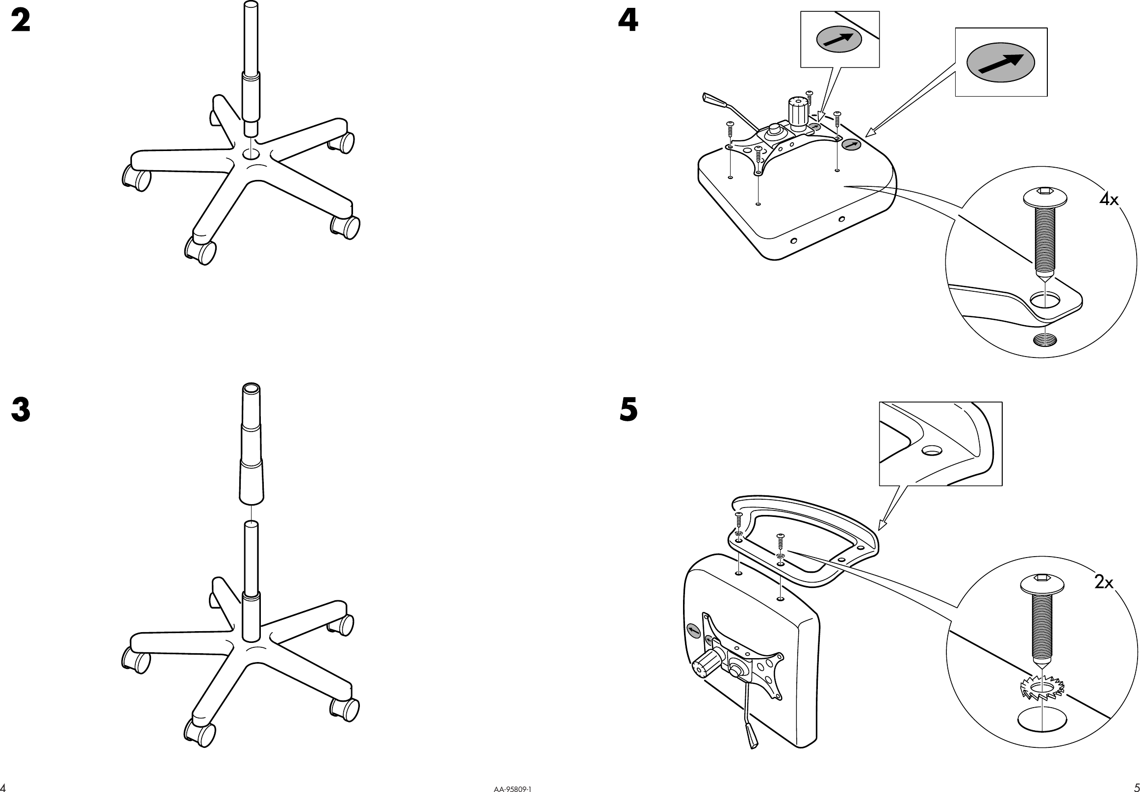 Page 4 of 4 - Ikea Ikea-Allak-Swivel-Chair-Blk-Cf-Assembly-Instruction-3  Ikea-allak-swivel-chair-blk-cf-assembly-instruction