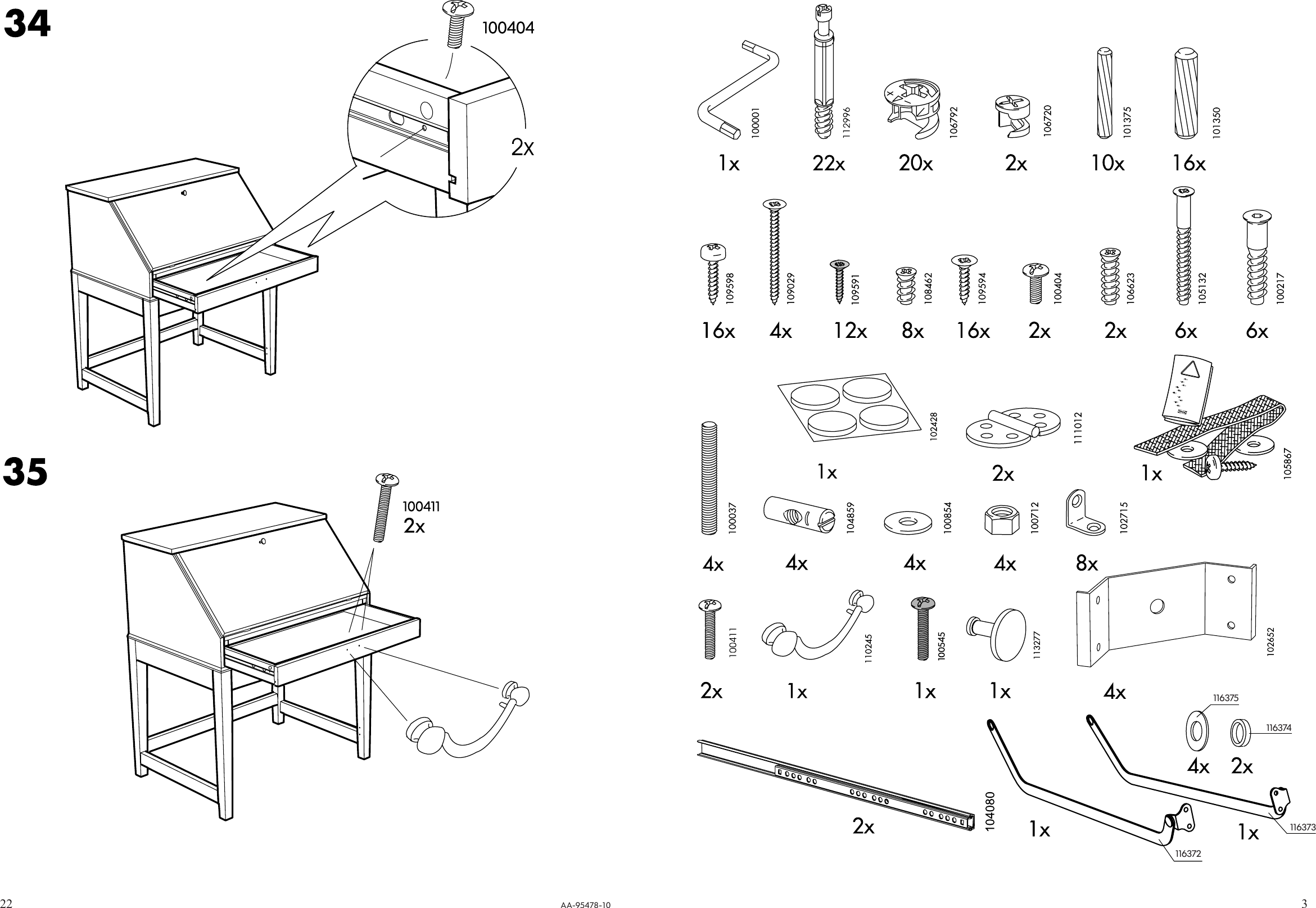 Page 3 of 12 - Ikea Ikea-Alve-Secretary-31-7-8X40-1-8-Assembly-Instruction