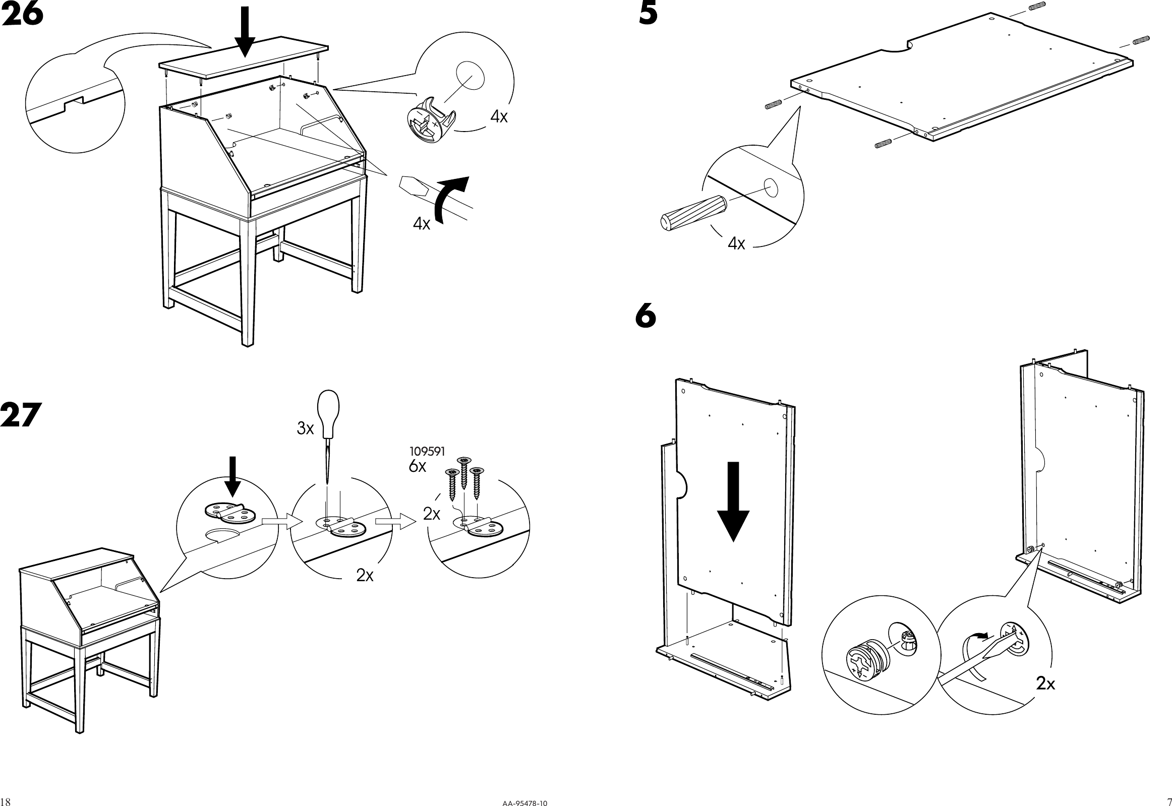 Page 7 of 12 - Ikea Ikea-Alve-Secretary-31-7-8X40-1-8-Assembly-Instruction