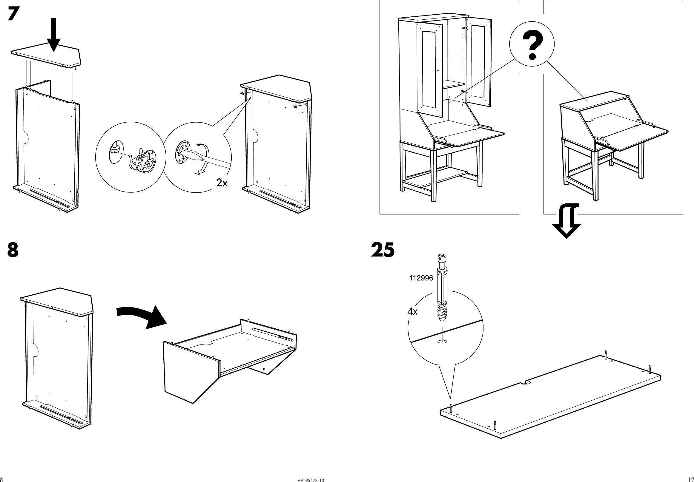 Page 8 of 12 - Ikea Ikea-Alve-Secretary-31-7-8X40-1-8-Assembly-Instruction