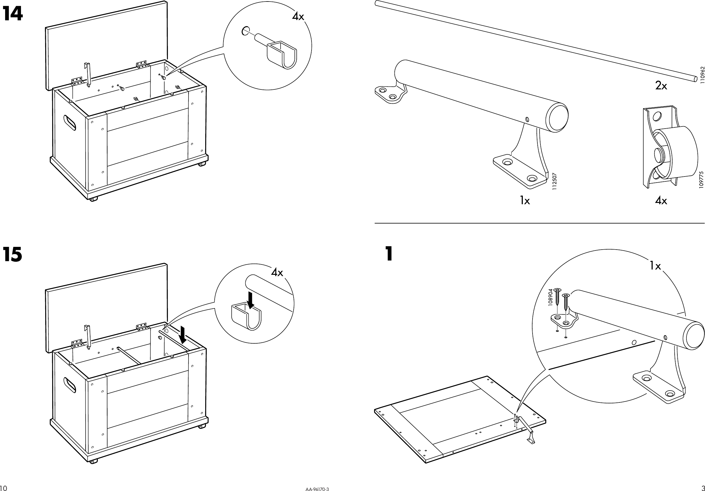 Page 3 of 6 - Ikea Ikea-Alve-Storage-Bench-27X12X19-Assembly-Instruction