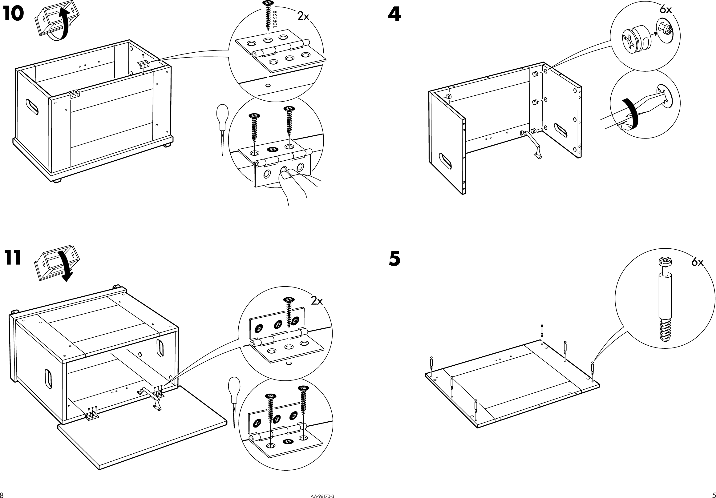 Page 5 of 6 - Ikea Ikea-Alve-Storage-Bench-27X12X19-Assembly-Instruction
