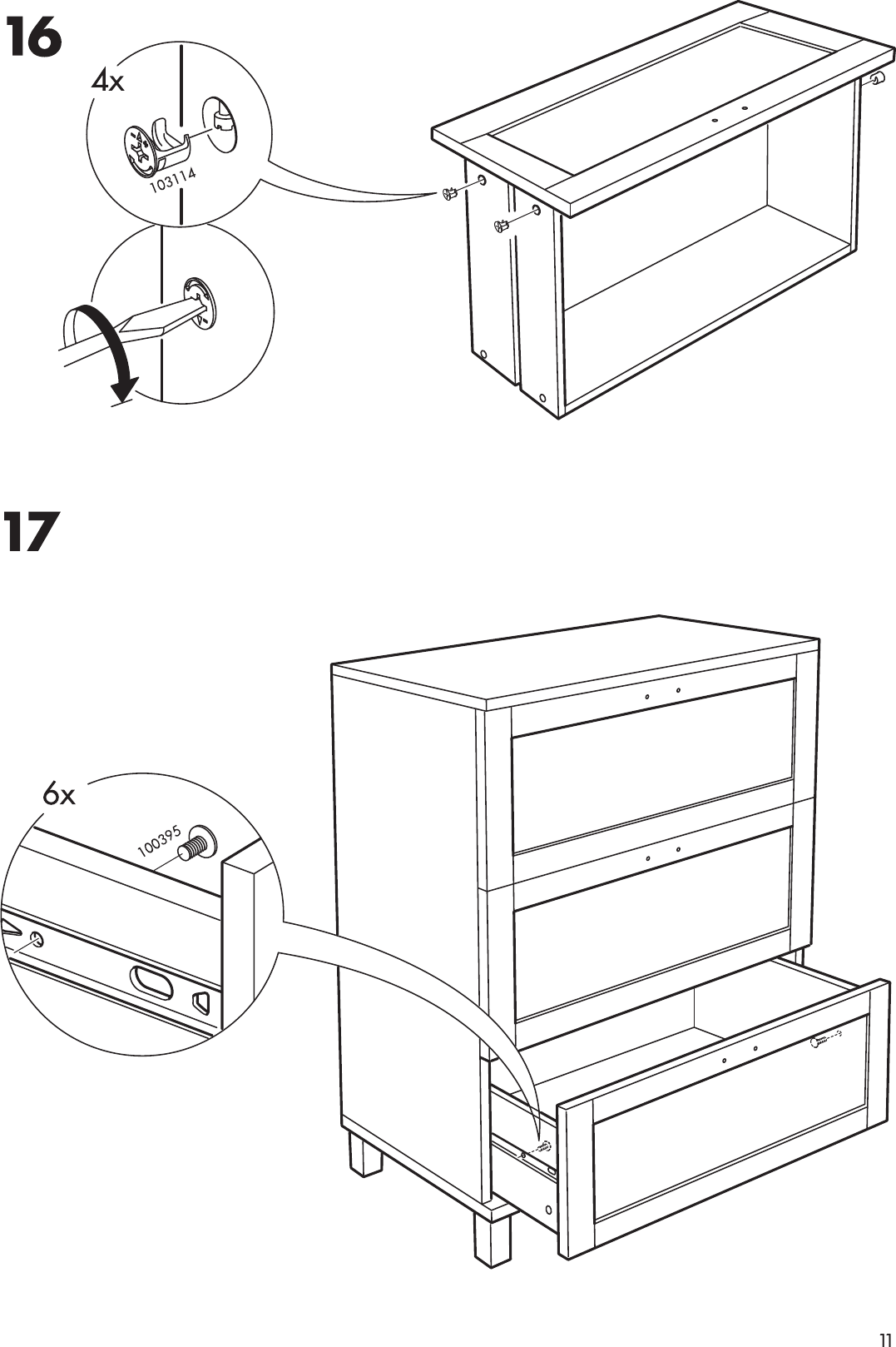 Page 11 of 12 - Ikea Ikea-Aneboda-Chest-3Drw-32-Assembly-Instruction