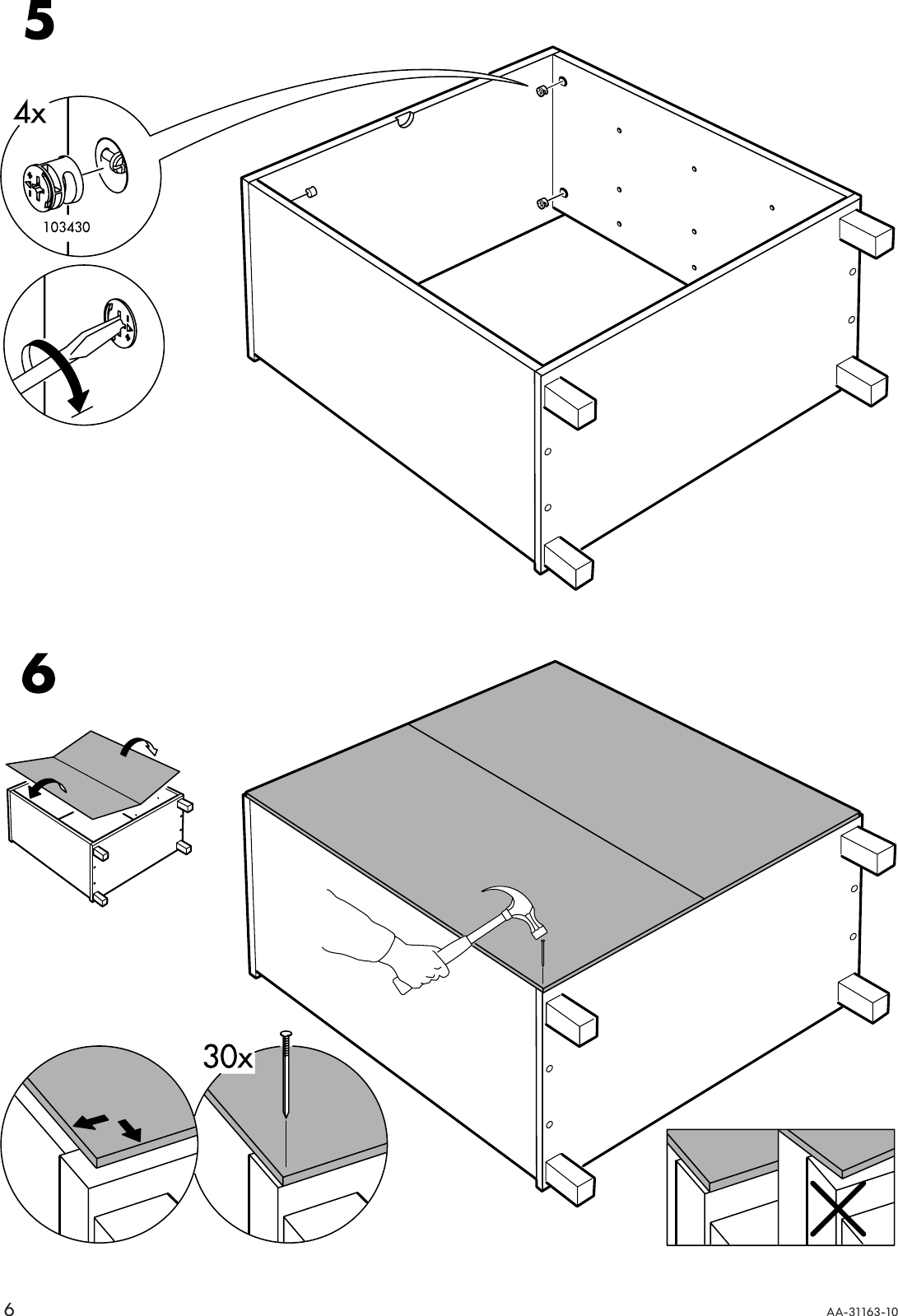 Page 6 of 12 - Ikea Ikea-Aneboda-Chest-3Drw-32-Assembly-Instruction