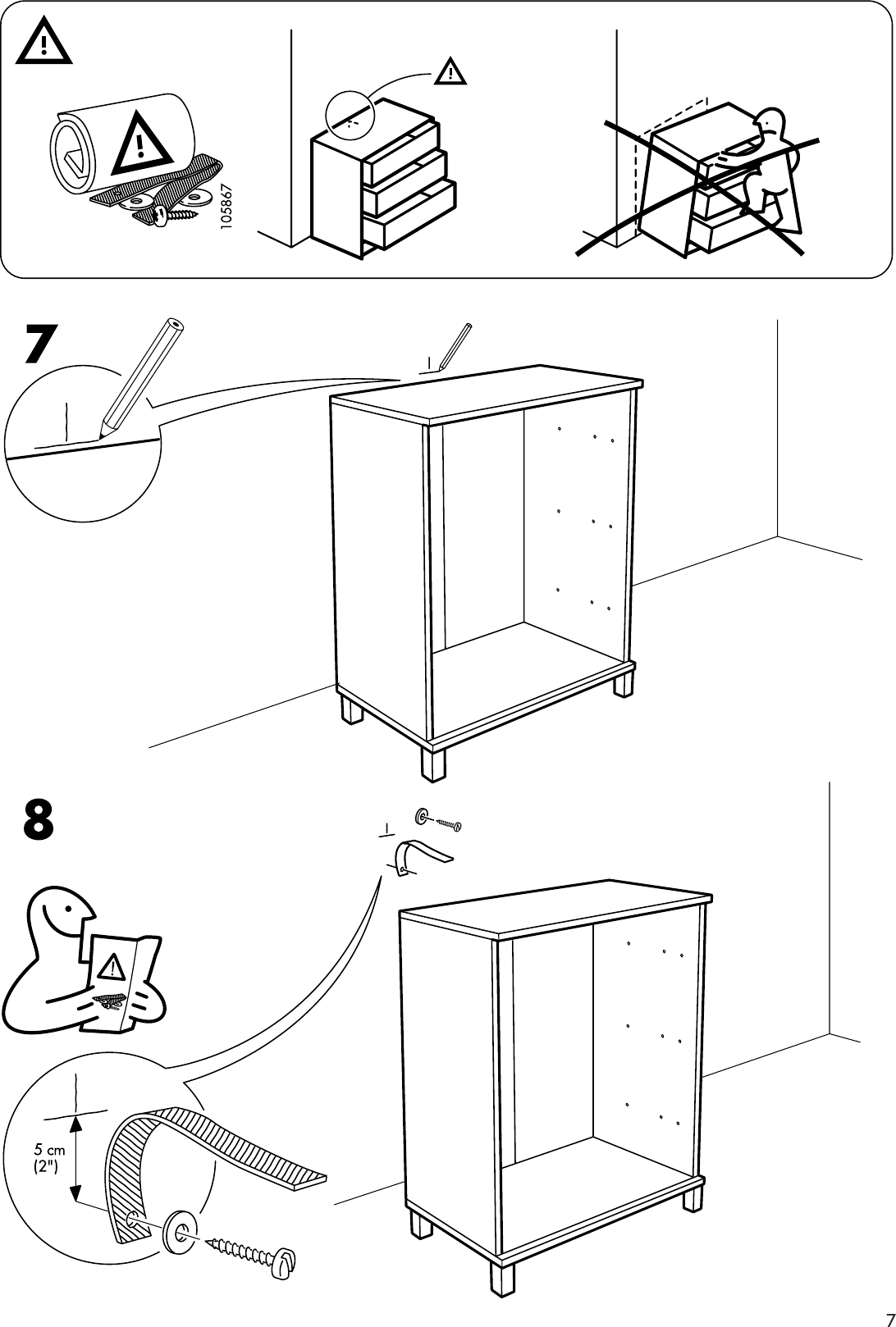 Page 7 of 12 - Ikea Ikea-Aneboda-Chest-3Drw-32-Assembly-Instruction
