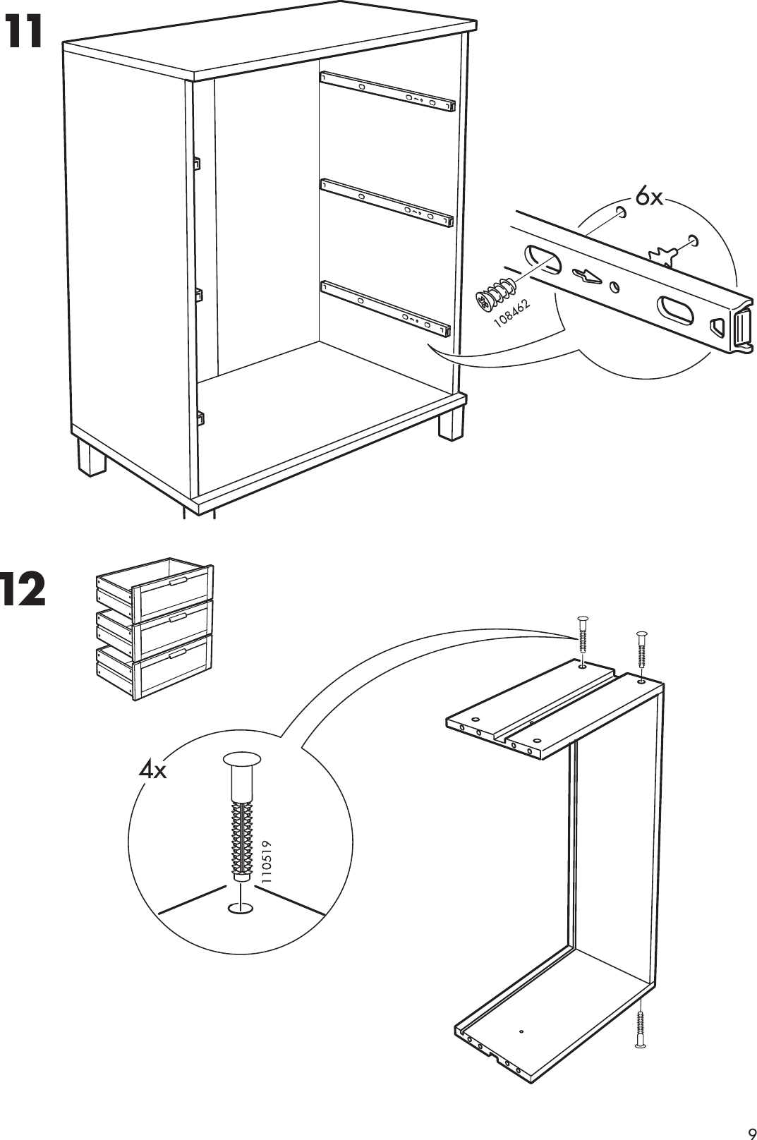 Page 9 of 12 - Ikea Ikea-Aneboda-Chest-3Drw-32-Assembly-Instruction