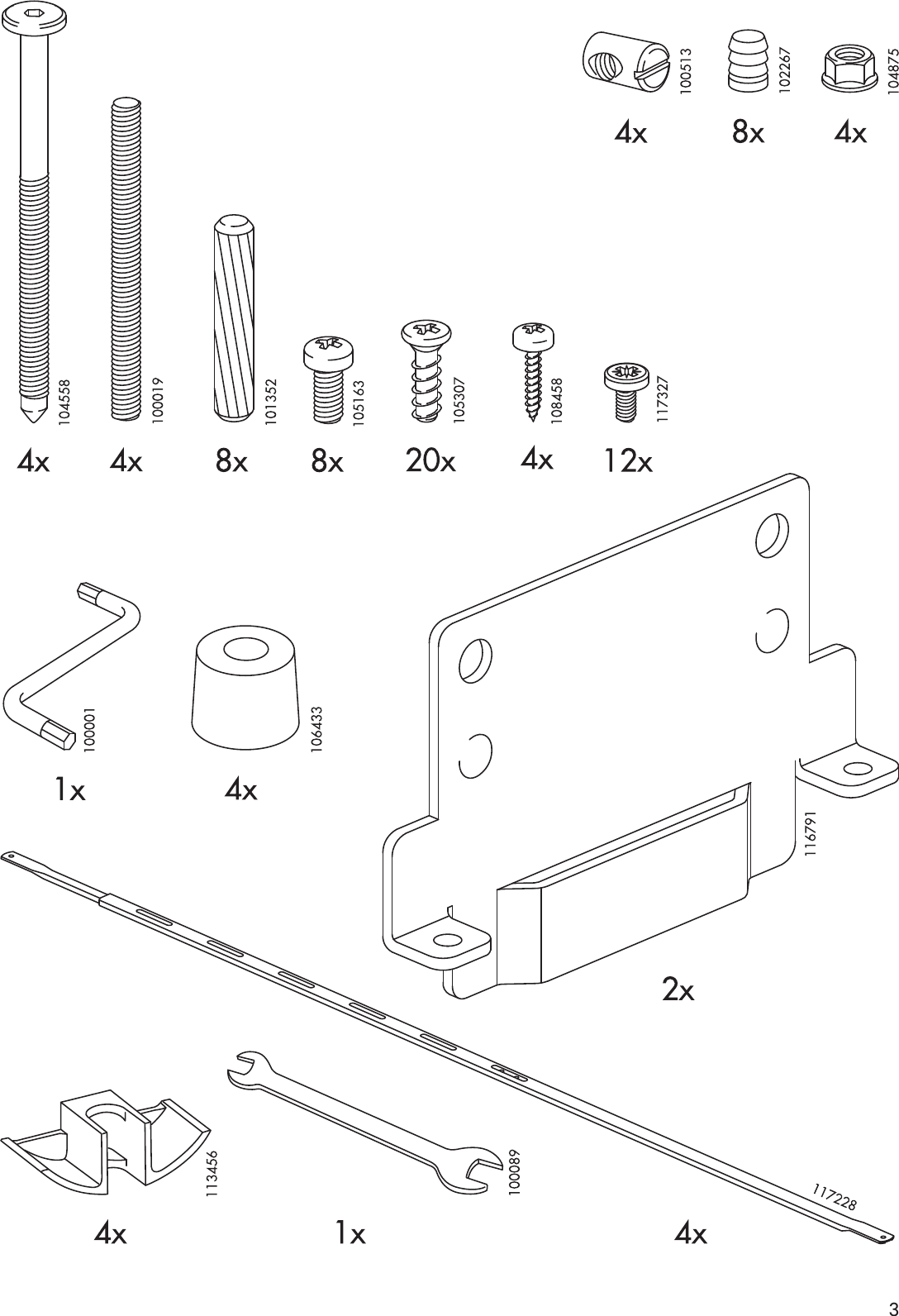 Page 3 of 12 - Ikea Ikea-Anes-Bed-Frame-Full-Bir-Ven-Wht-Assembly-Instruction