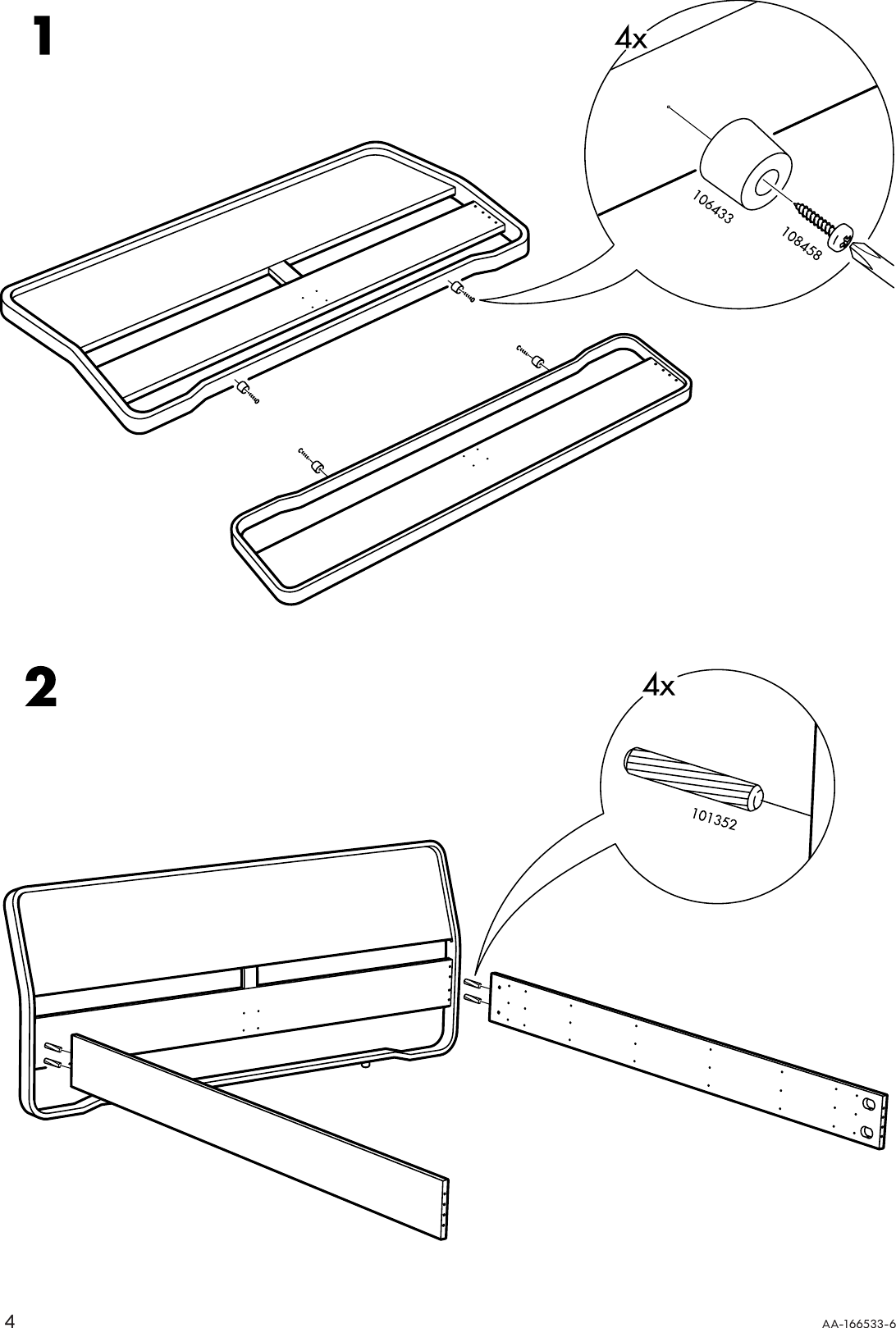 Page 4 of 12 - Ikea Ikea-Anes-Bed-Frame-Full-Bir-Ven-Wht-Assembly-Instruction