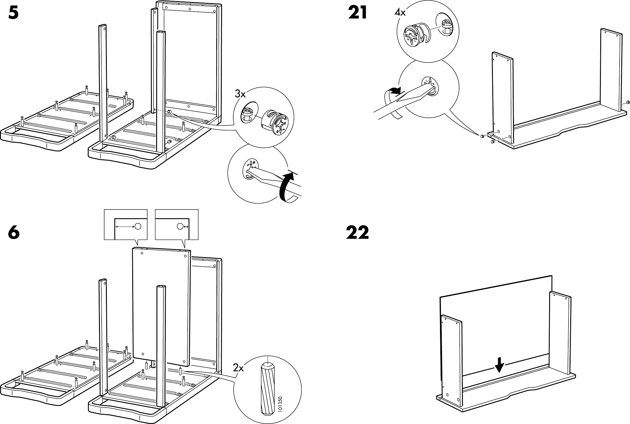 Ikea Anes Chest 4draw 35x45 Assembly Instruction 6