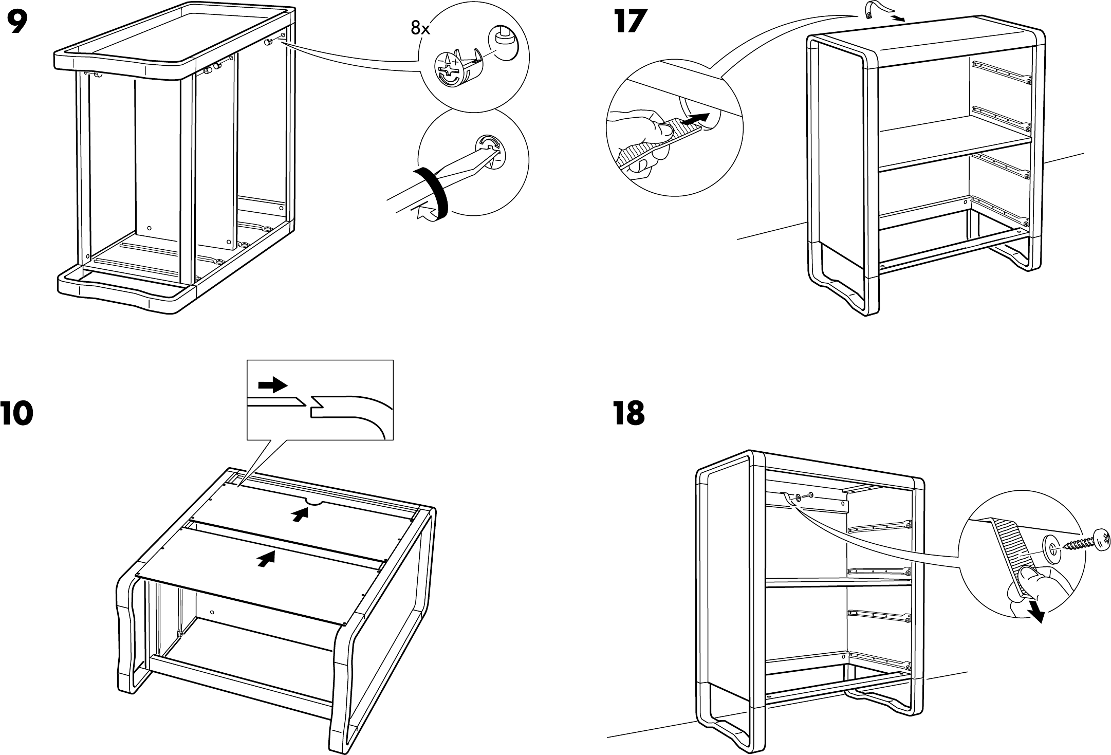 Ikea Anes Chest 4draw 35x45 Assembly Instruction 6