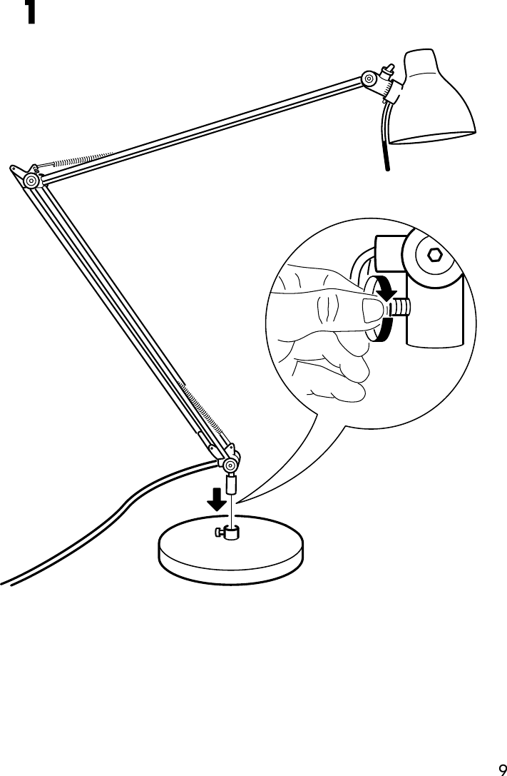 Page 9 of 12 - Ikea Ikea-Antifoni-Work-Lamp-Assembly-Instruction