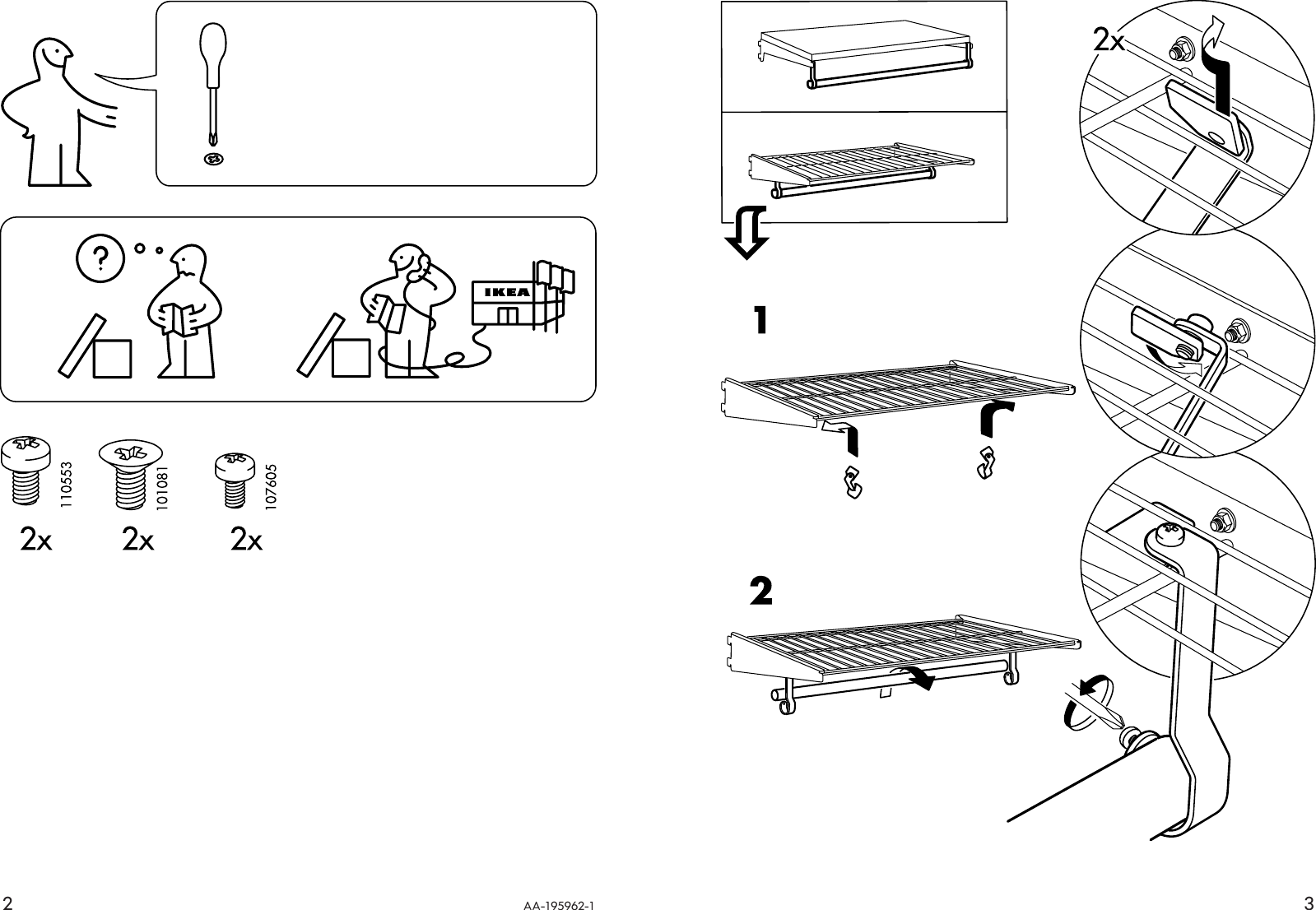 Page 2 of 2 - Ikea Ikea-Antonius-Clothes-Rail-Assembly-Instruction