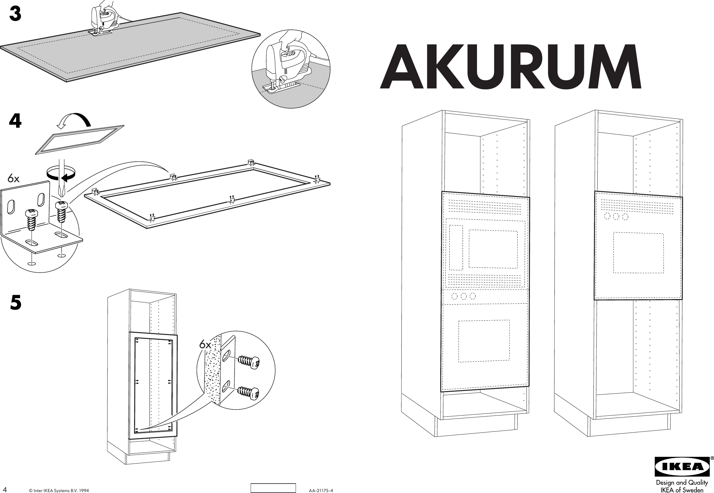 Page 1 of 2 - Ikea Ikea-Askome-Oven-Panel-Assembly-Instruction-4  Ikea-askome-oven-panel-assembly-instruction