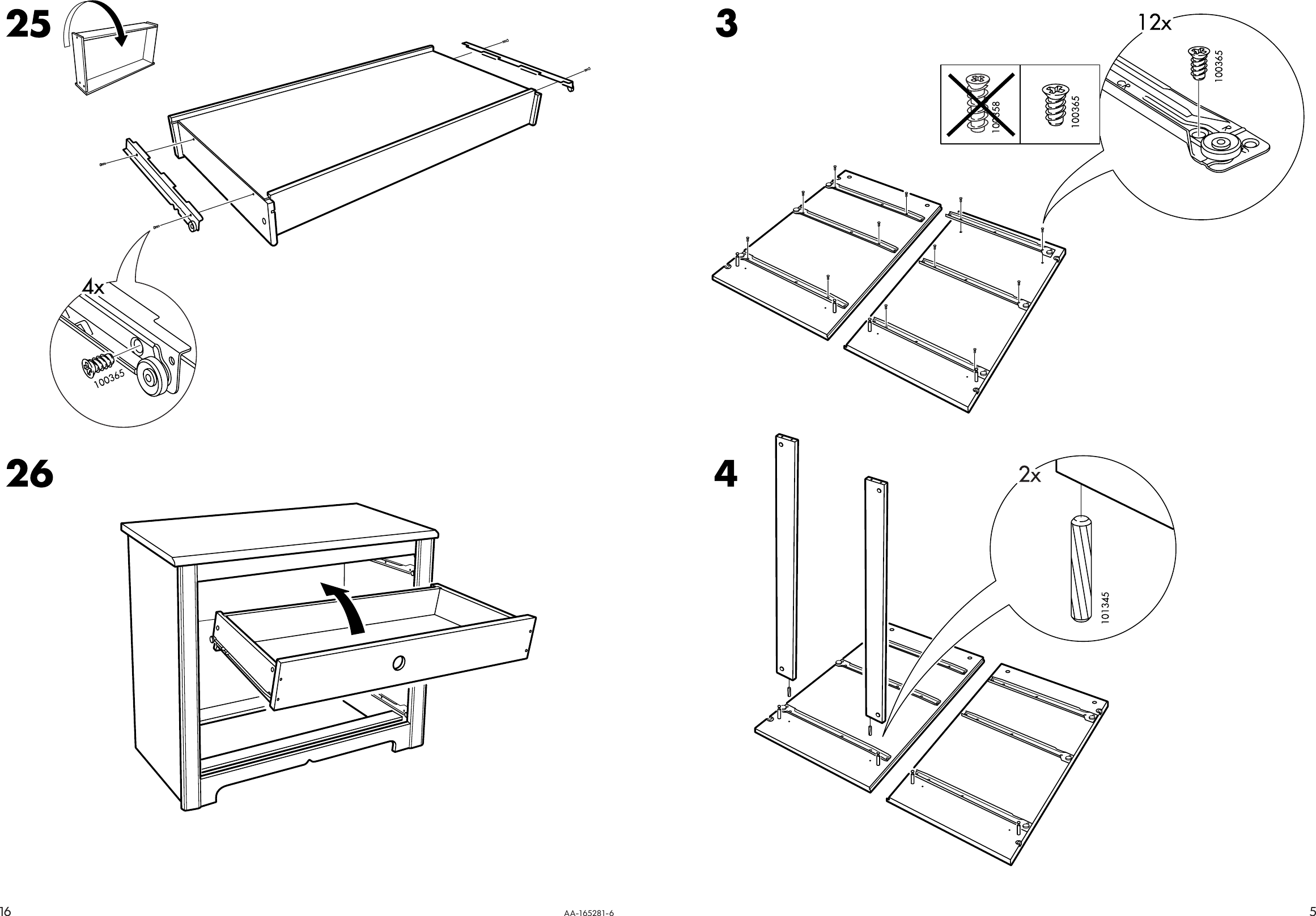 Page 5 of 10 - Ikea Ikea-Aspelund-Chest-2Drawers-34X31-Assembly-Instruction-3  Ikea-aspelund-chest-2drawers-34x31-assembly-instruction